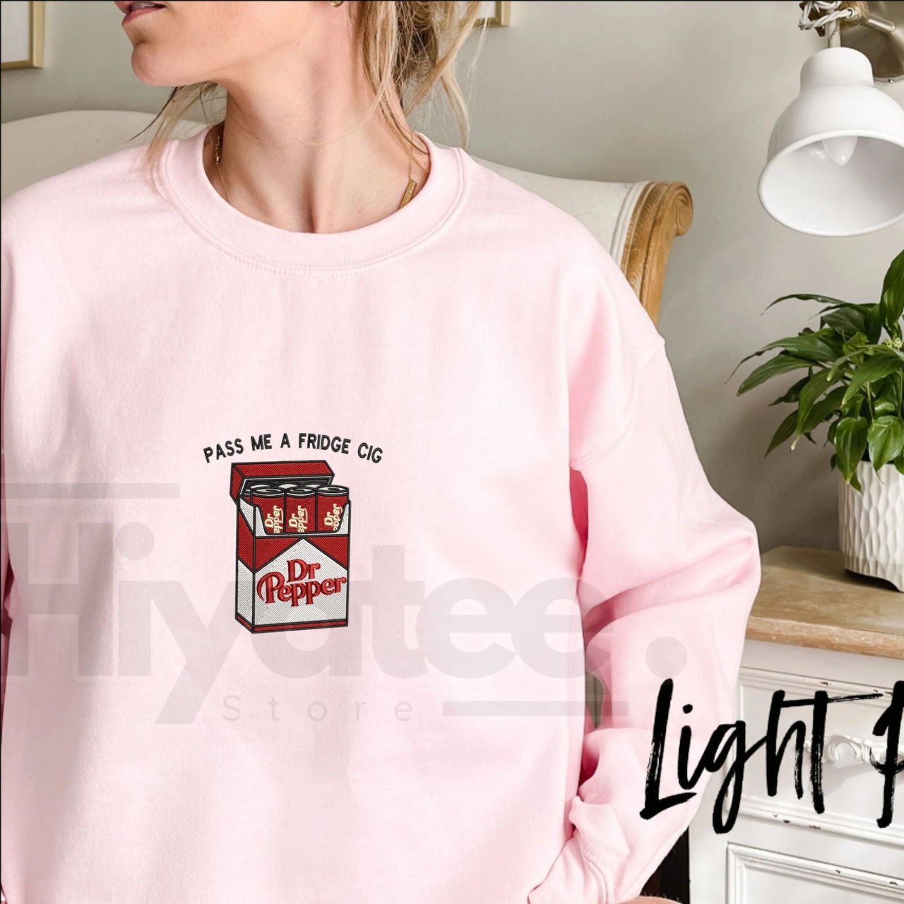 Red Soda Cigarette Pack Embroidered Sweatshirt – Funny 
