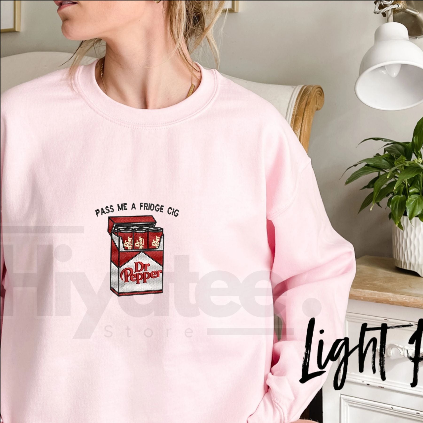 Red Soda Cigarette Pack Embroidered Sweatshirt – Funny 