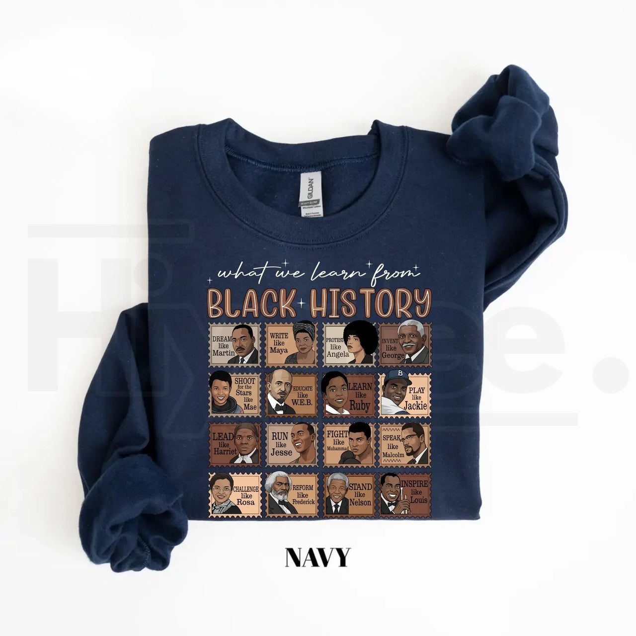 What We Learn From Black History Sweatshirt: Black History Month Pride Crewneck
