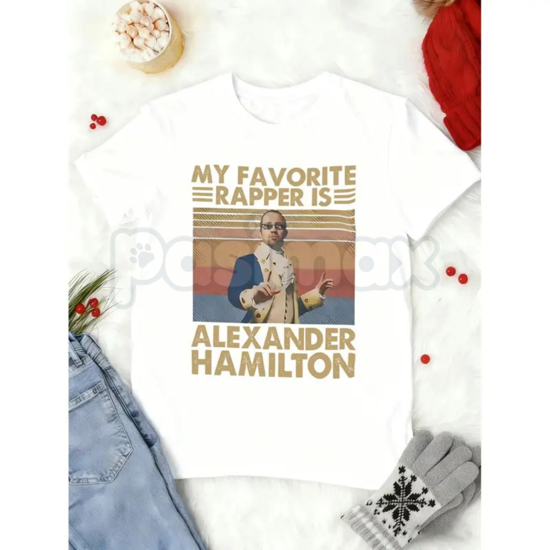 Alexander Hamilton Vintage T-Shirt – Korean Loose Fit Hamilton Fan Exclusive, Premium 100% Cotton Broadway Musical Star Tee, Soft Lived-In Heavyweight Women's Casual Top, Made in USA