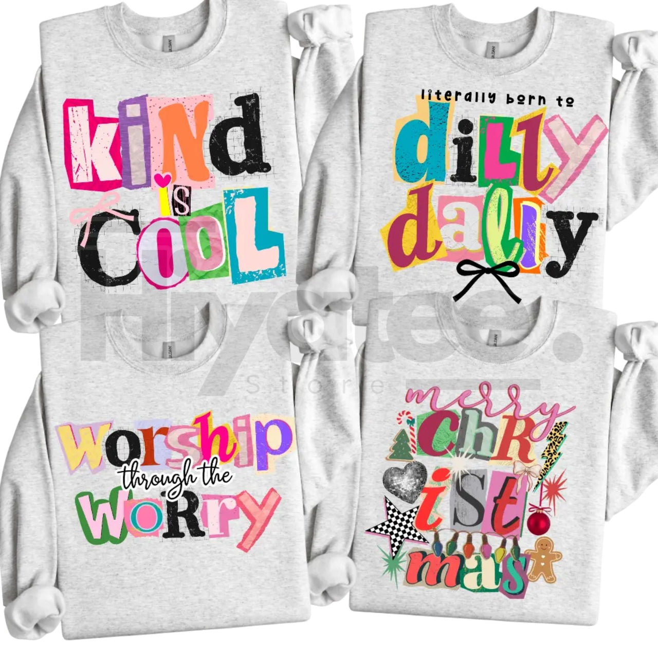 Preppy Girl Collage Y2K Retro Crewneck