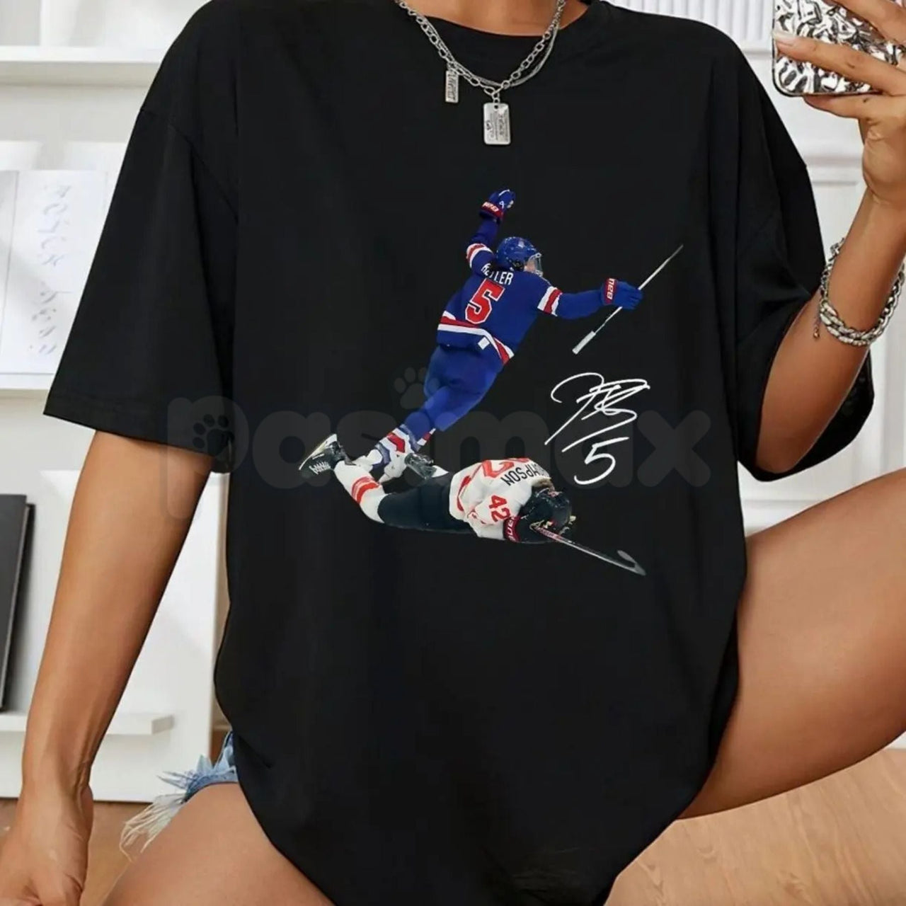 Megan Keller & Hilary Knight Vintage Hockey T-Shirt - USA Women's Hockey Legend Graphic Tee, Retro 90s Style Sports Apparel, Premium Heavyweight Unisex 100% Cotton Top, Olympic Hockey Fan Shirt, Hilary Knight & Megan Keller Souvenir Tee