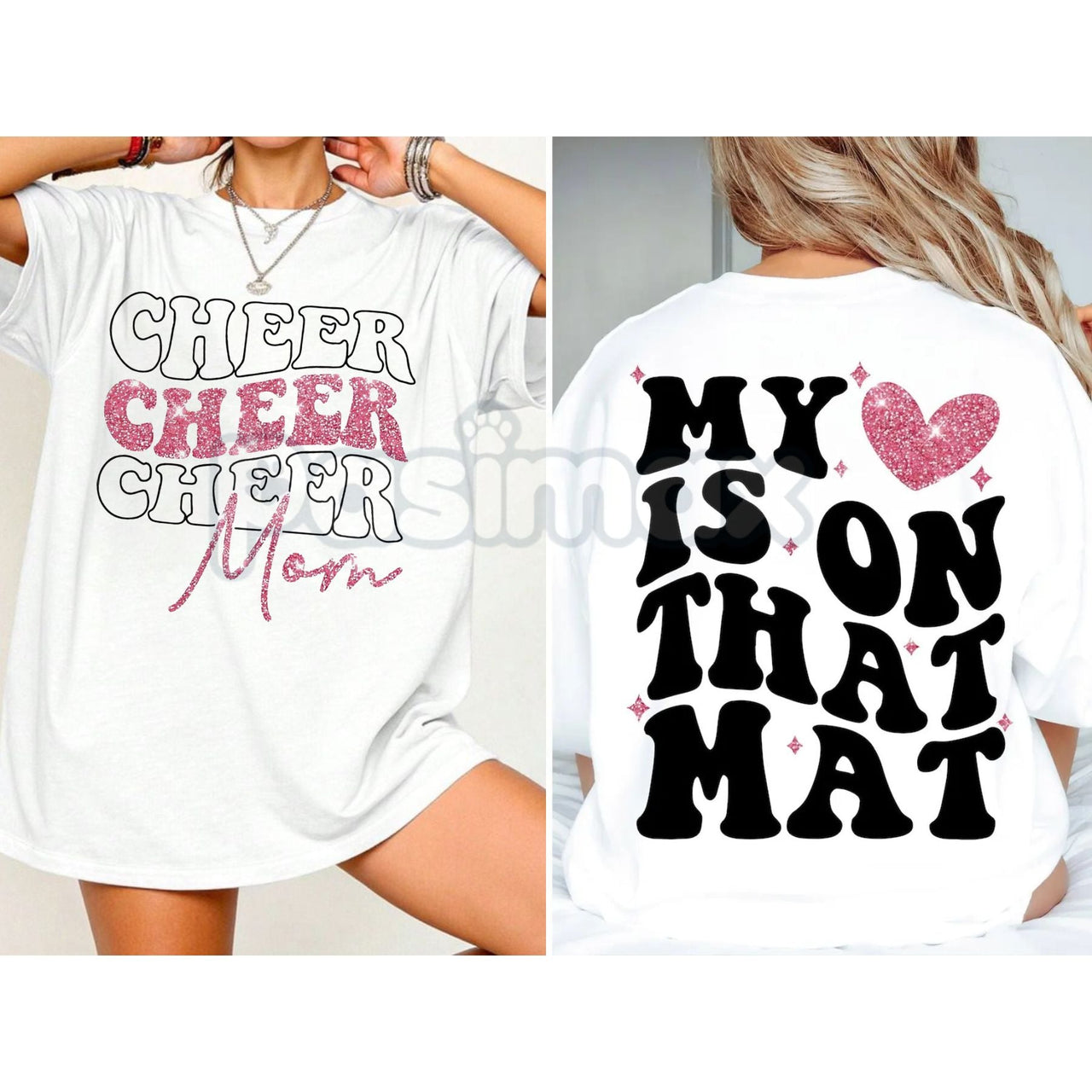 Cheer Mom Game Day T-Shirt - Sparkly Cheerleader Competition Tee, Proud Cheer Mom Sidekick Shirt, Retro Aesthetic Cheer Spirit Apparel