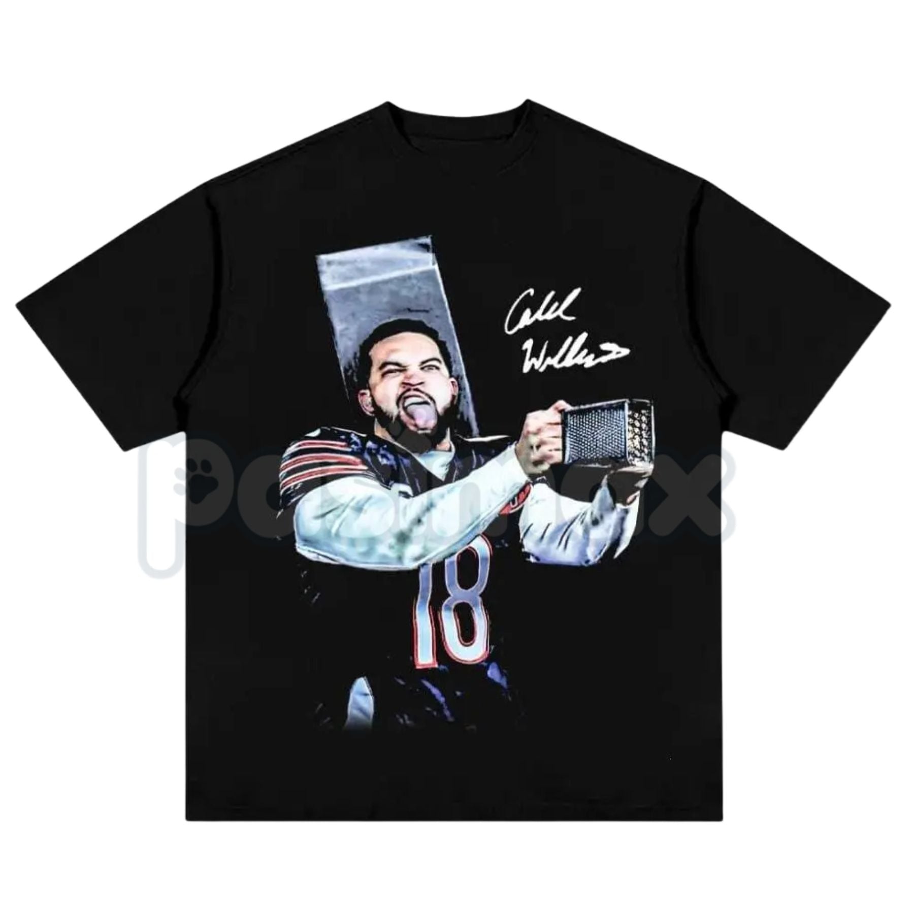 Caleb Williams Cheese Grater T-Shirt - Chicago Football Graphic Tee, Funny Chicago QB Rivalry Shirt, Bear Down Game Day Apparel, Premium Heavyweight Football Fan Top