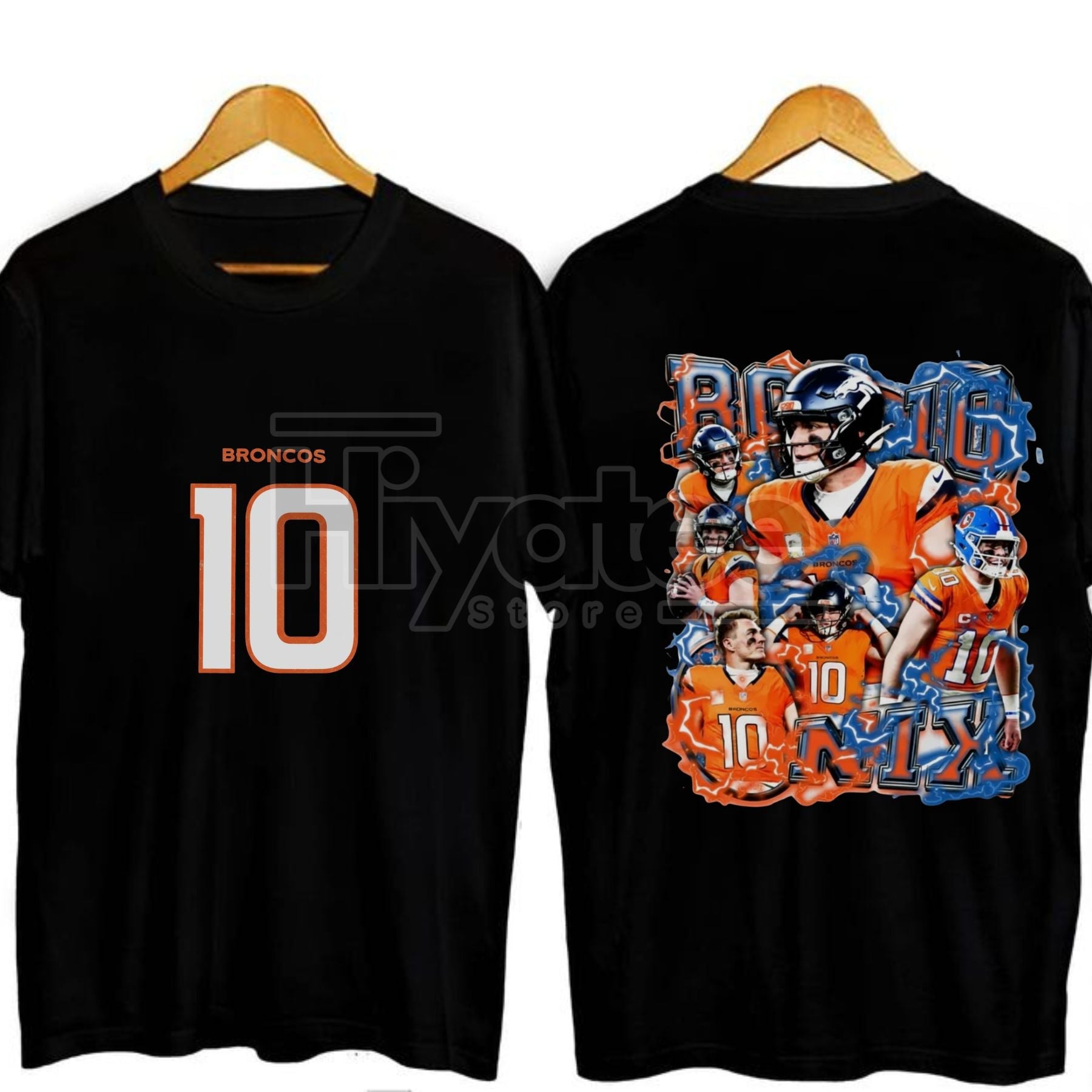 Bo Nix Vintage Football T-Shirt – Classic Style Fan Apparel