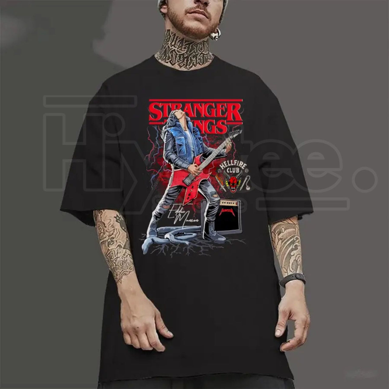Eddiie Munson Edition Shirt – Premium Black Cotton Tee, Strangerr Thinss TV Series Graphic T-Shirt