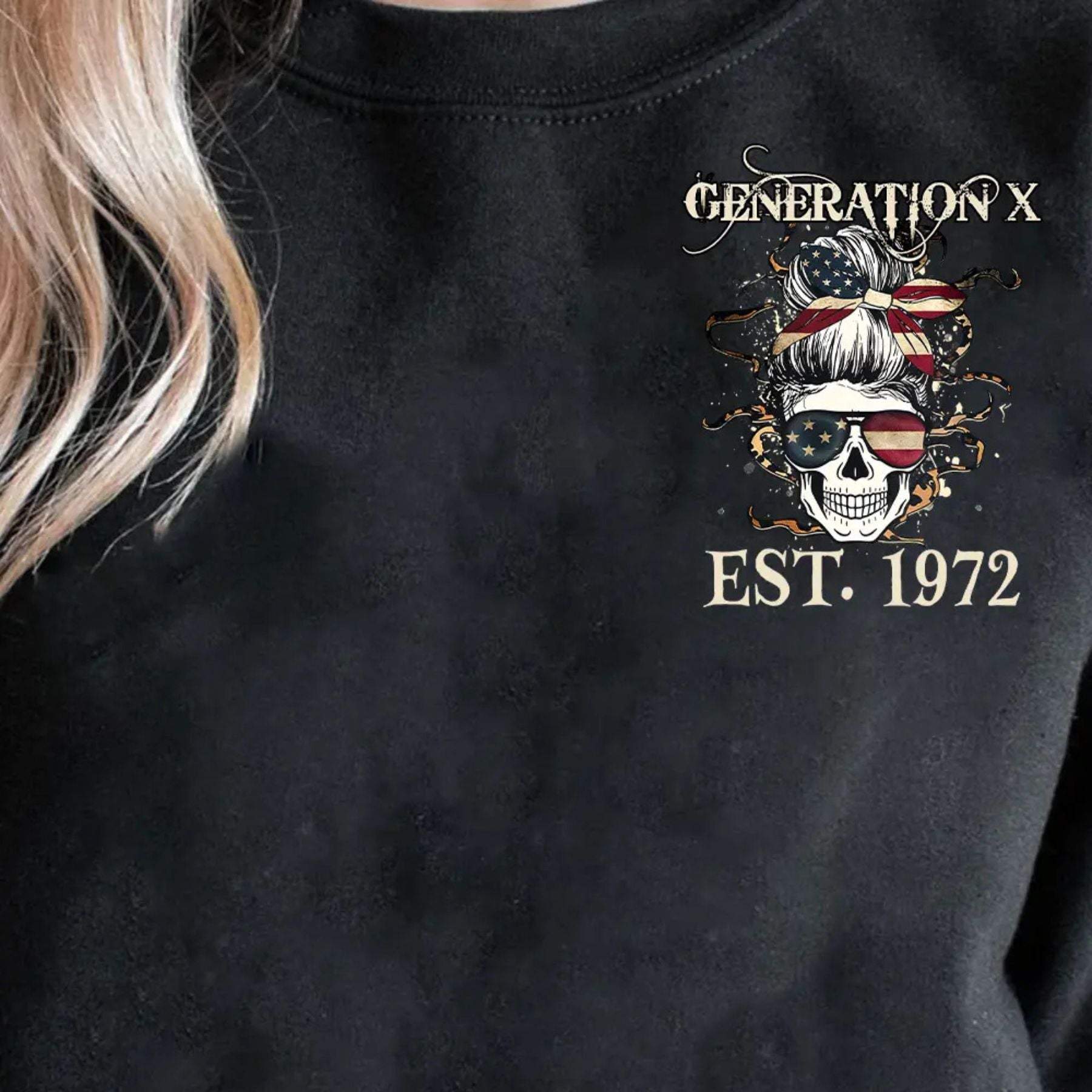Custom Year Gen X Skull Hoodie – 