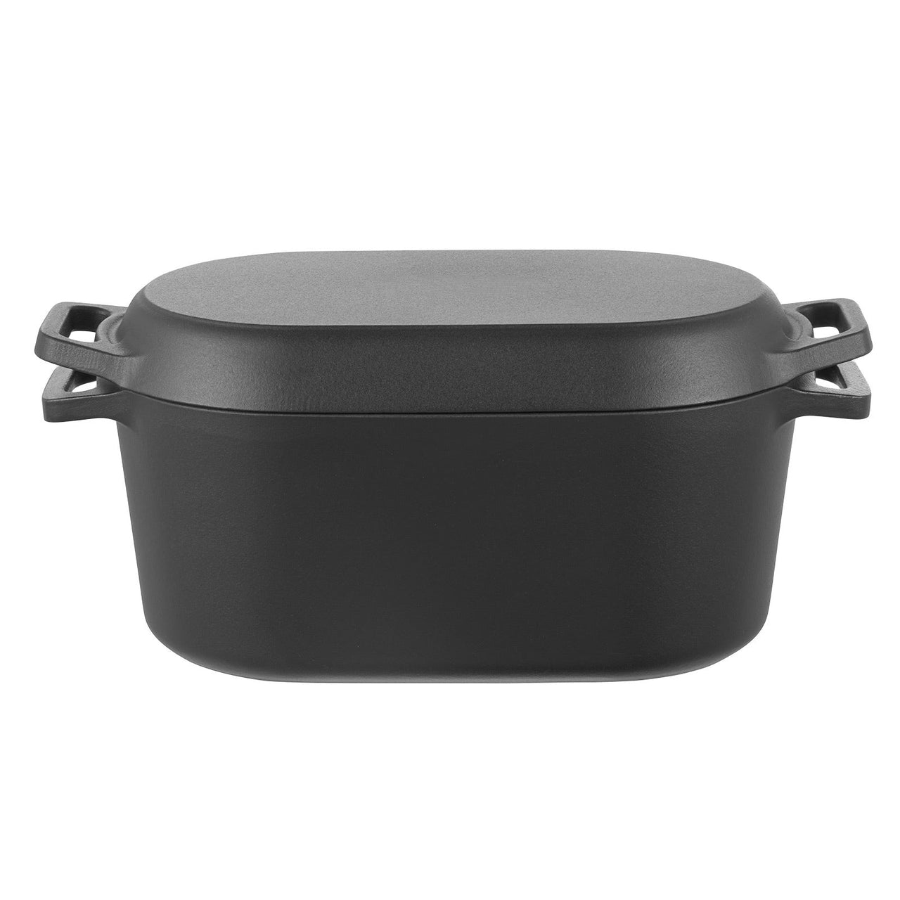 Enameled Cast Iron Dutch Oven Heavy-Duty Cookware with Lid Handles 3.5 Qt Black