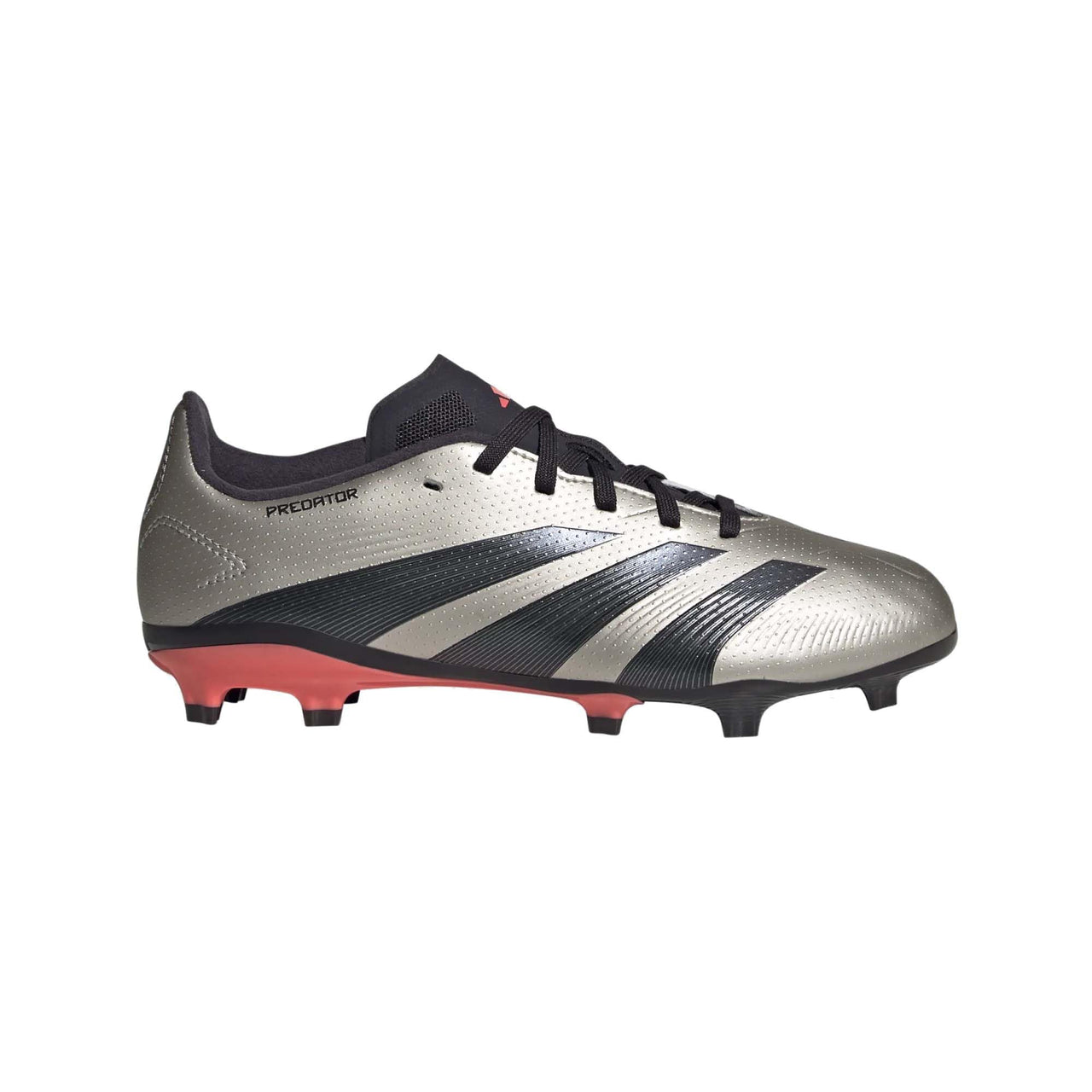 adidas League Predator Firm Ground Sneaker Platin Metallic/Aurora Black/Turbo 5.5 US Unisex Big Kid