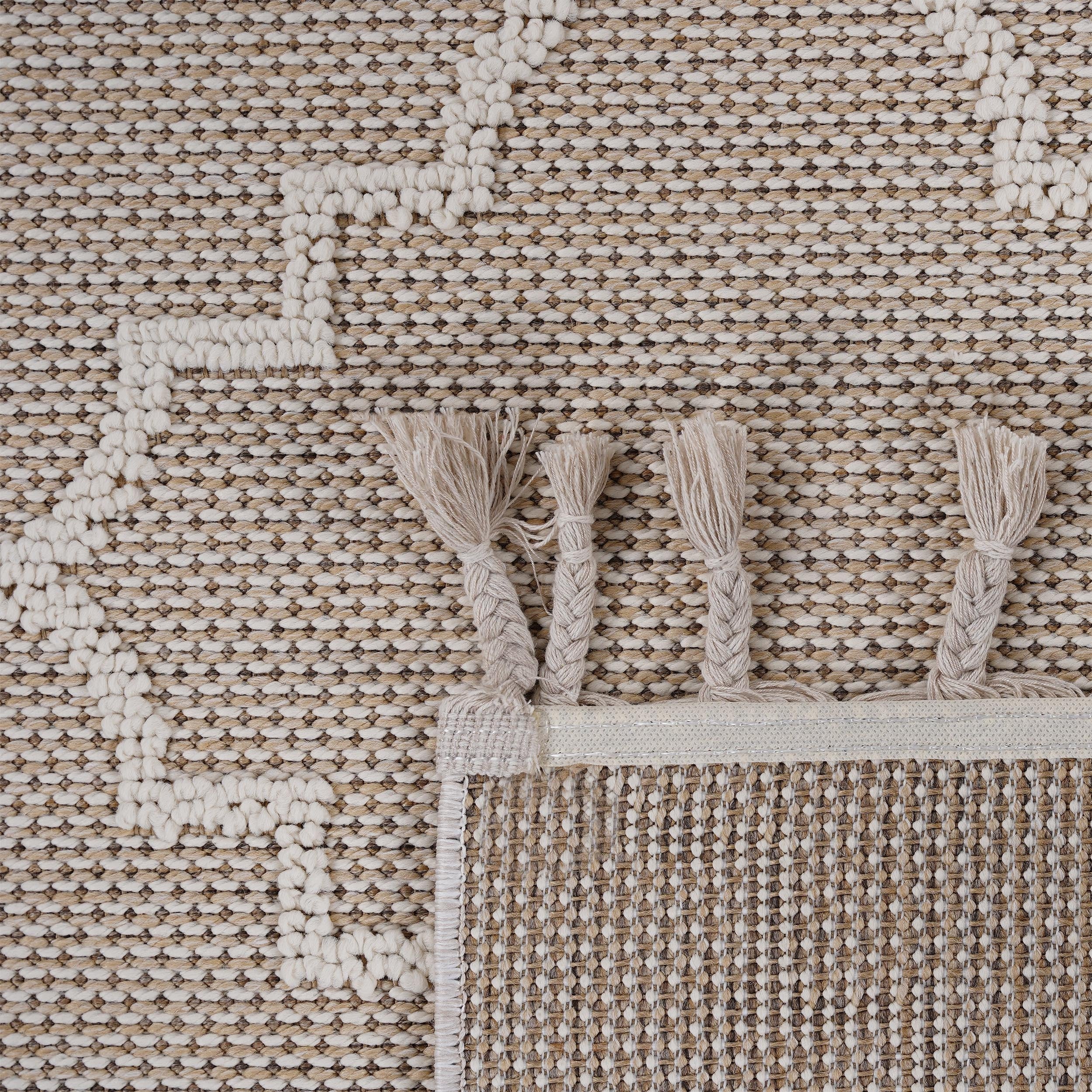 NAAR Guros Collection 2X8 Ivory / Trellis Indoor / Outdoor Runner Rug