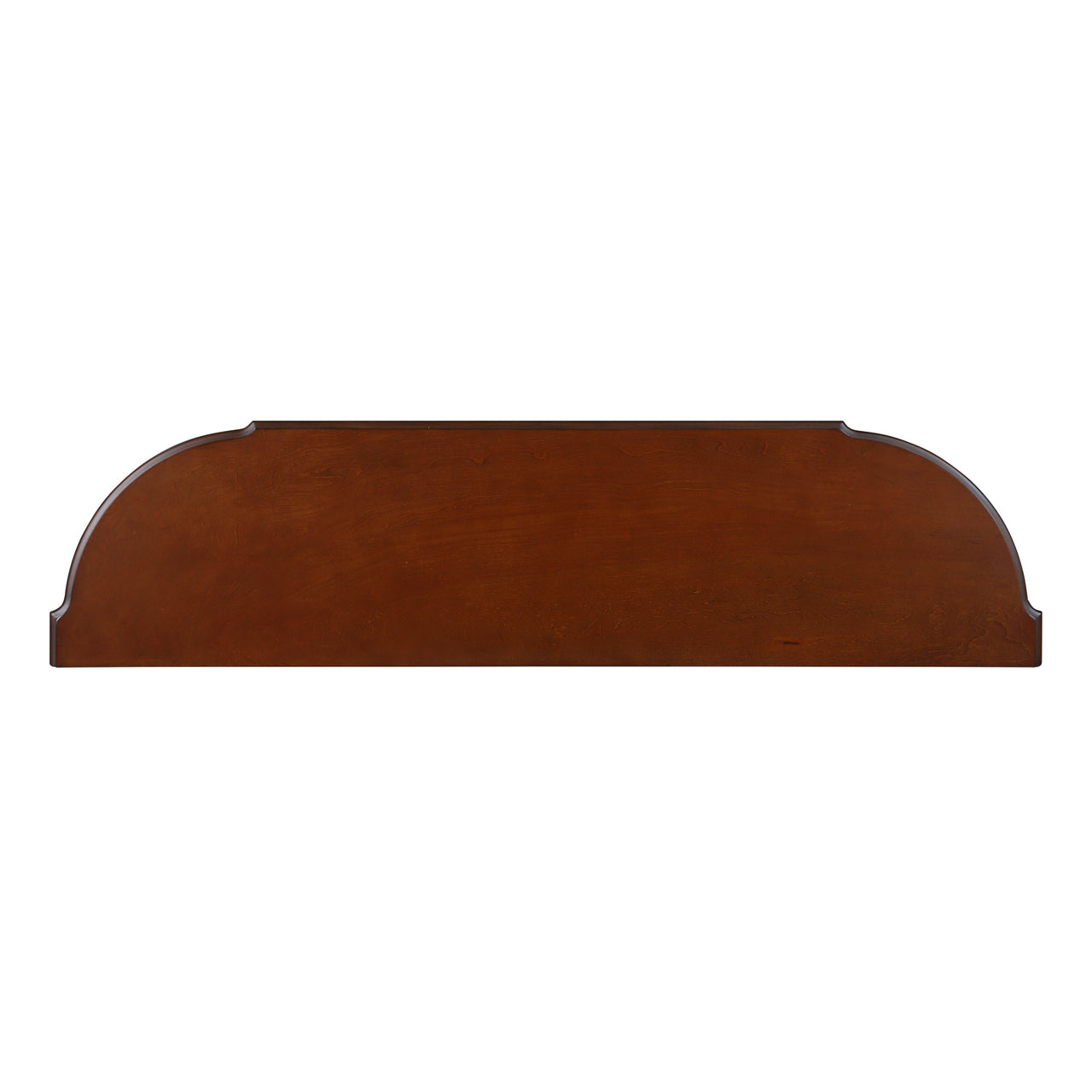 Retro Curved Wood Console Table, 52 inch Circular Half Moon Sofa Table with Open Shelf and 2 Drawers, Solid Wood Entry Table for Living Room, Hallway, Navy Blue + Brown Top
