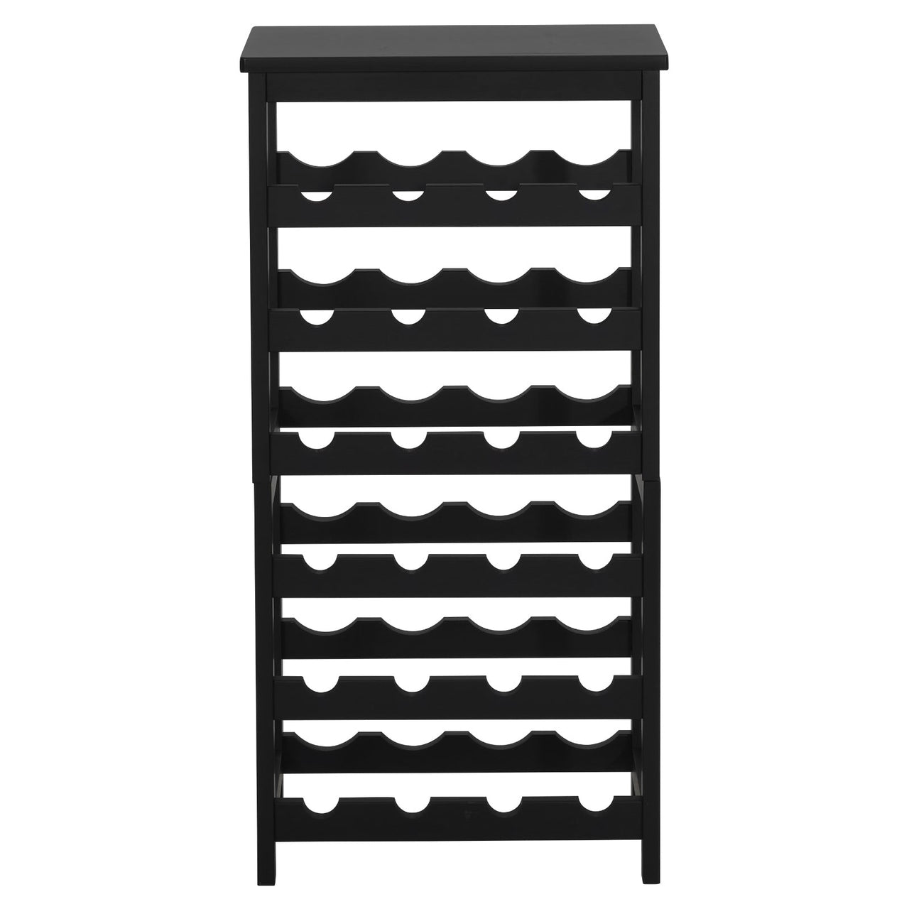 24 Bottle Detachable Wine Rack, 6-Tier Wine Bottle Holder, Freestanding Floor Display Wine Storage Shelves with Table Top, For Kitchen,Cellar,Bar,Dining Room,Living Room, Black