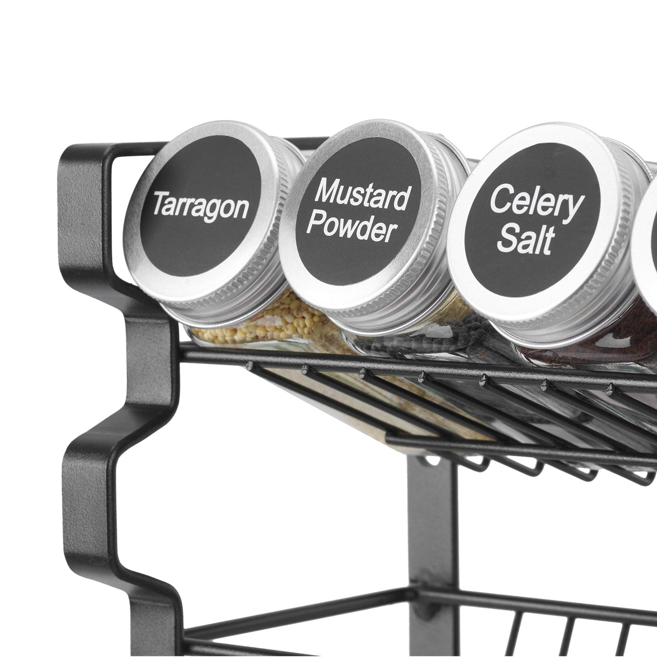 Spice Rack Organizer for Cabinet Seasoning Storage Set Wall Mounted 4 Pack