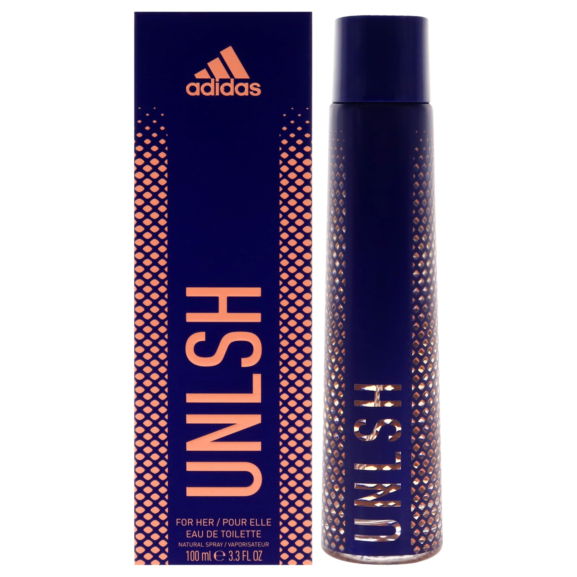Adidas Sport Unleash Eau de Toilette for Women - Fruity Floral Fragrance - A blend of Mango Mandarin & Peony - Perfect for Everyday - 3.3 Fl Oz
