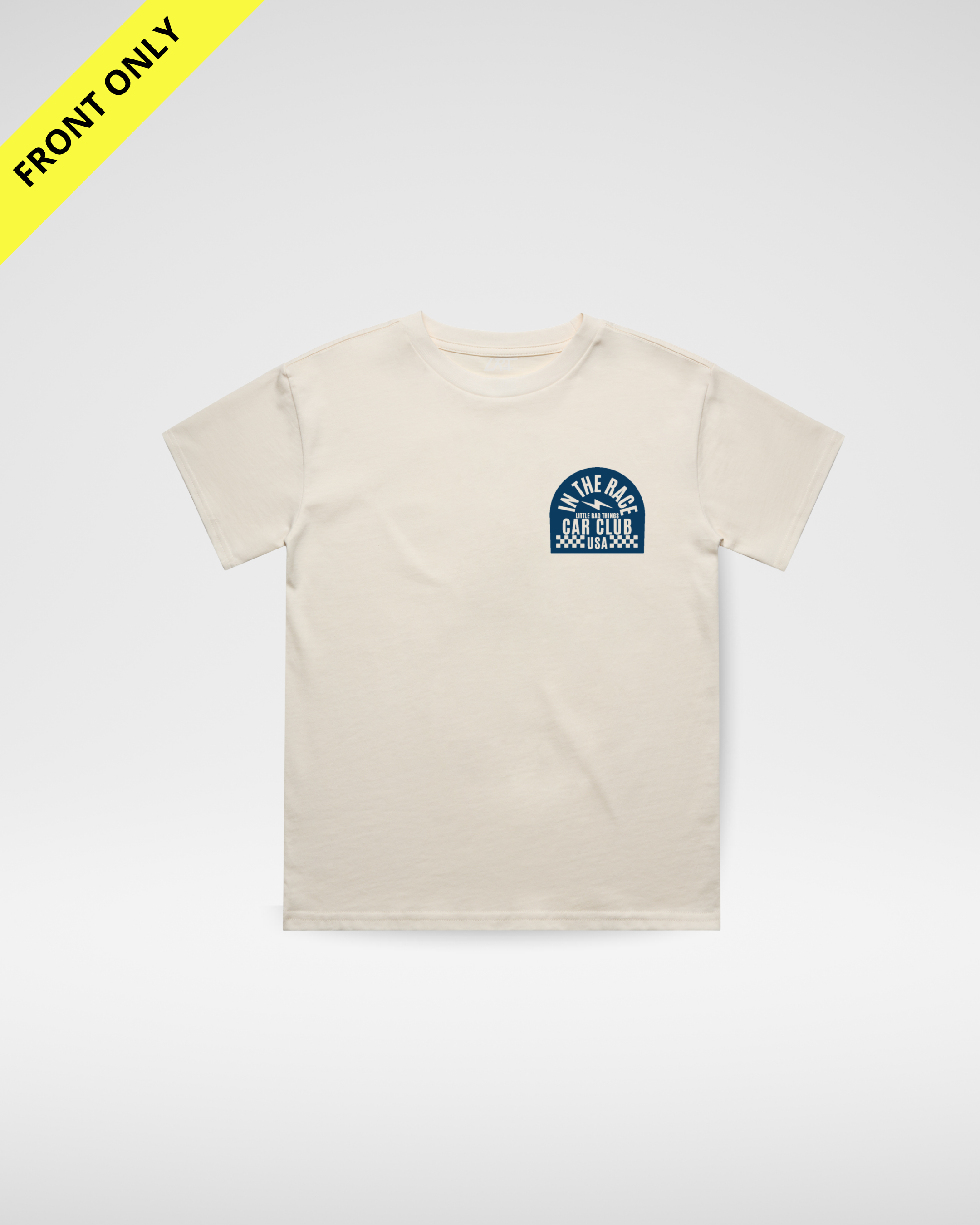 CAR CLUB USA TEE - CREAM (FRONT ONLY)