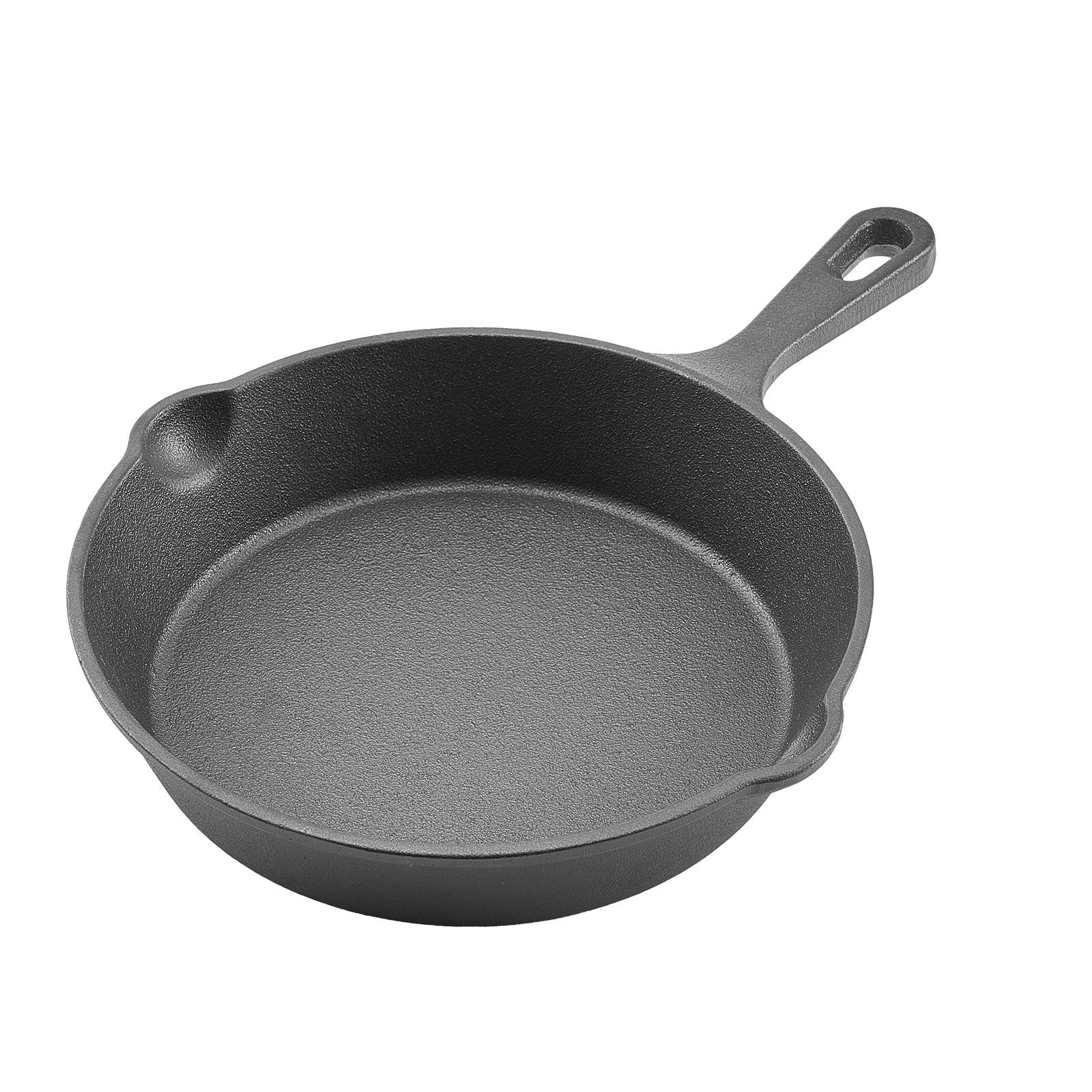 3 Piece Cast Iron Skillet Frying Pan Set 6 8 10 in Handle Pre-Seasoned Black