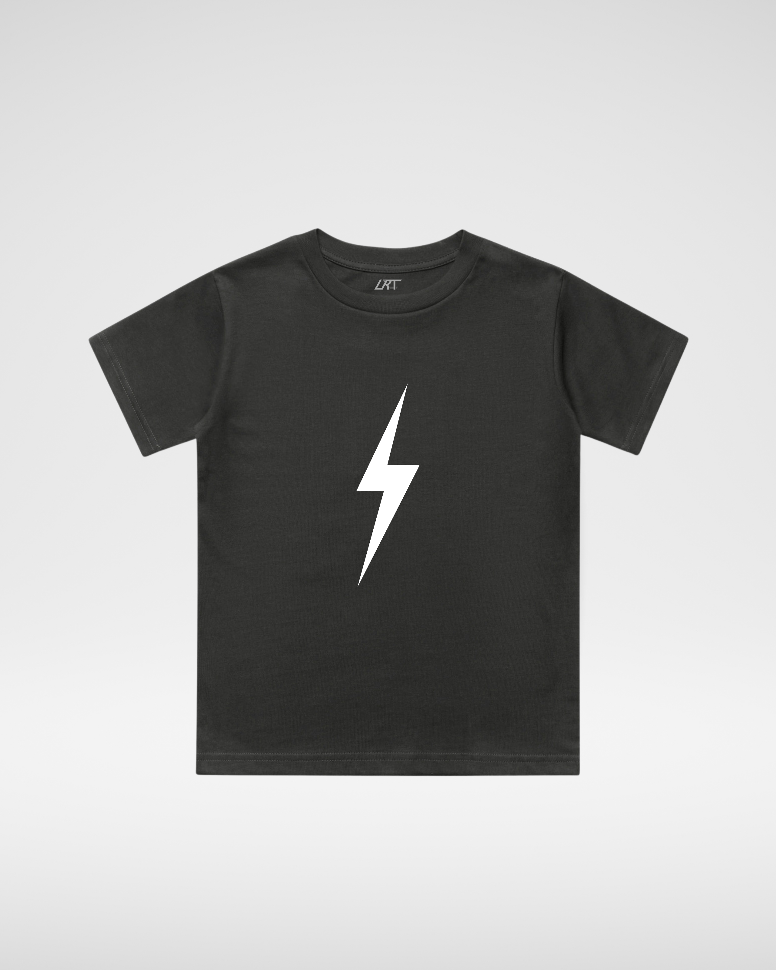 WHITE BOLT TEE - BLACK