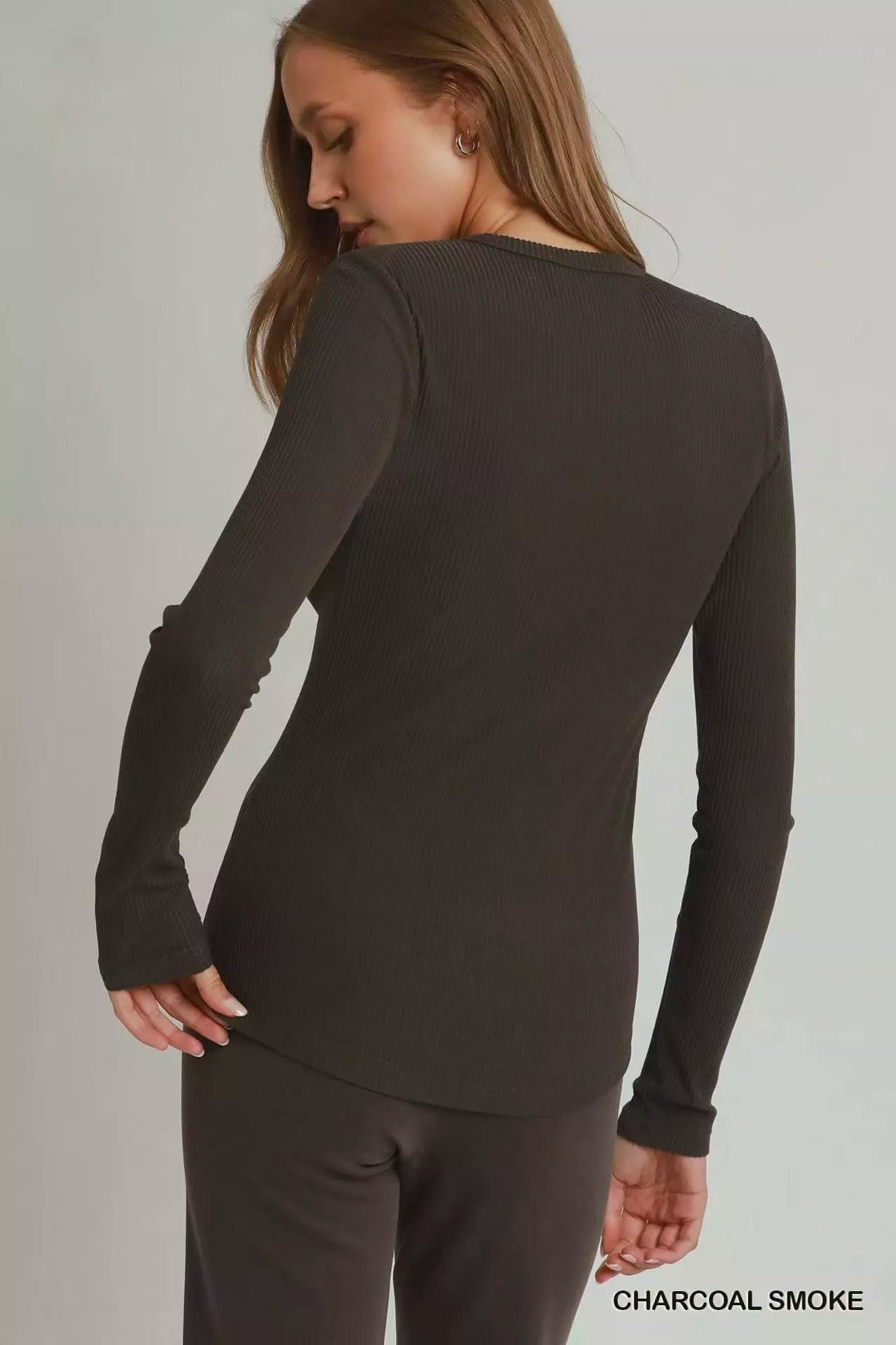 Umgee Brushed Rib Long Sleeve Top