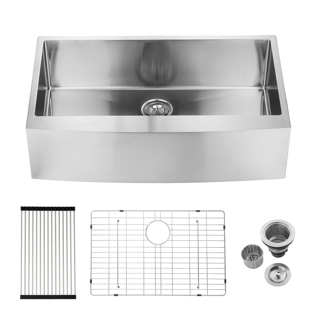 33'x21'x10'Farmhouse Apron Single Bowl Stainless Steel Kitchen Sink