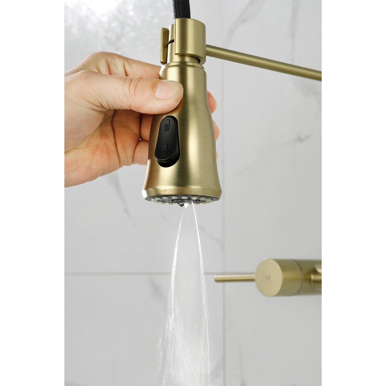 3 Functions Wall Mounted Bridge Kitchen Faucet
