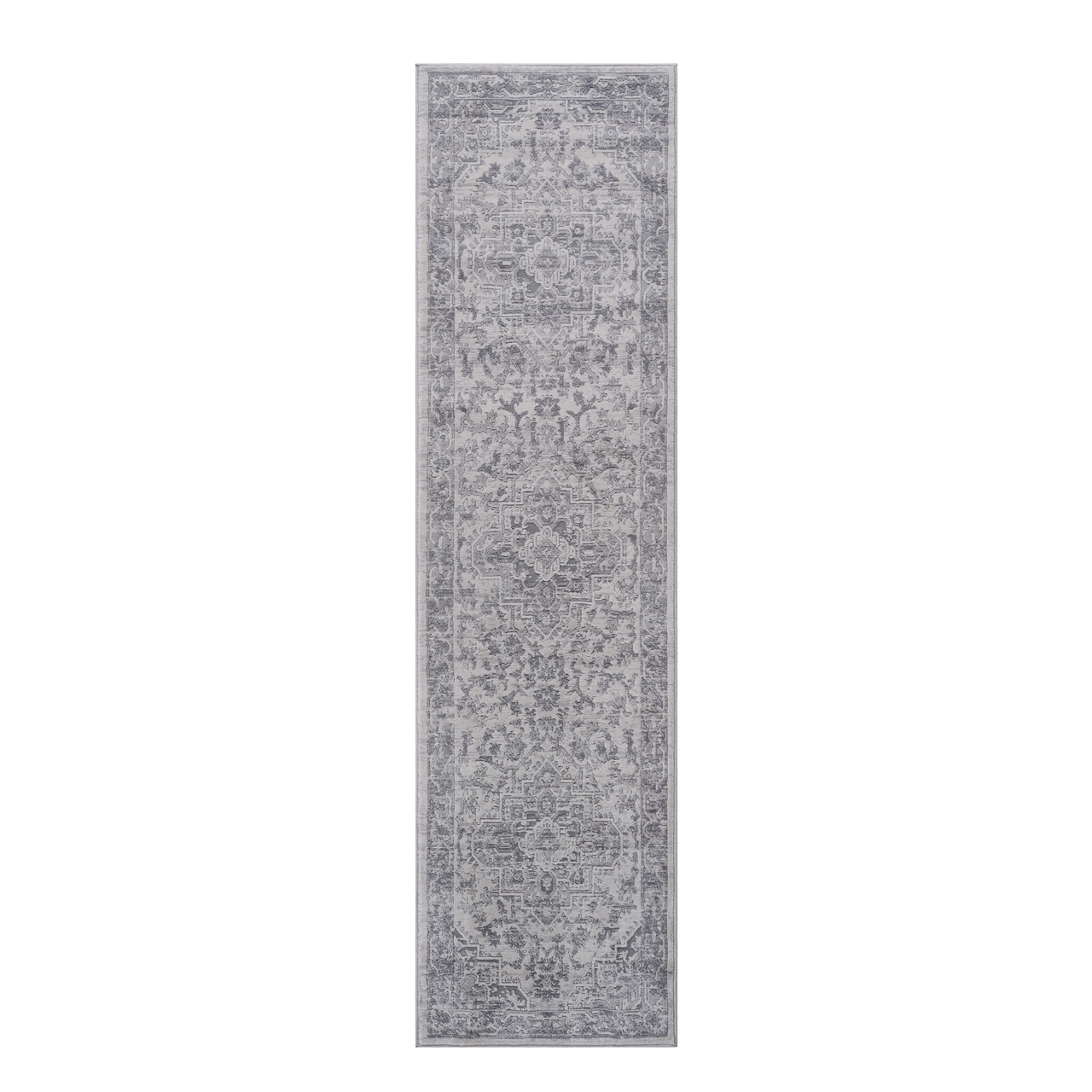 NAAR MARFI Collection 2X8 Silver / Oriental Runner Rug
