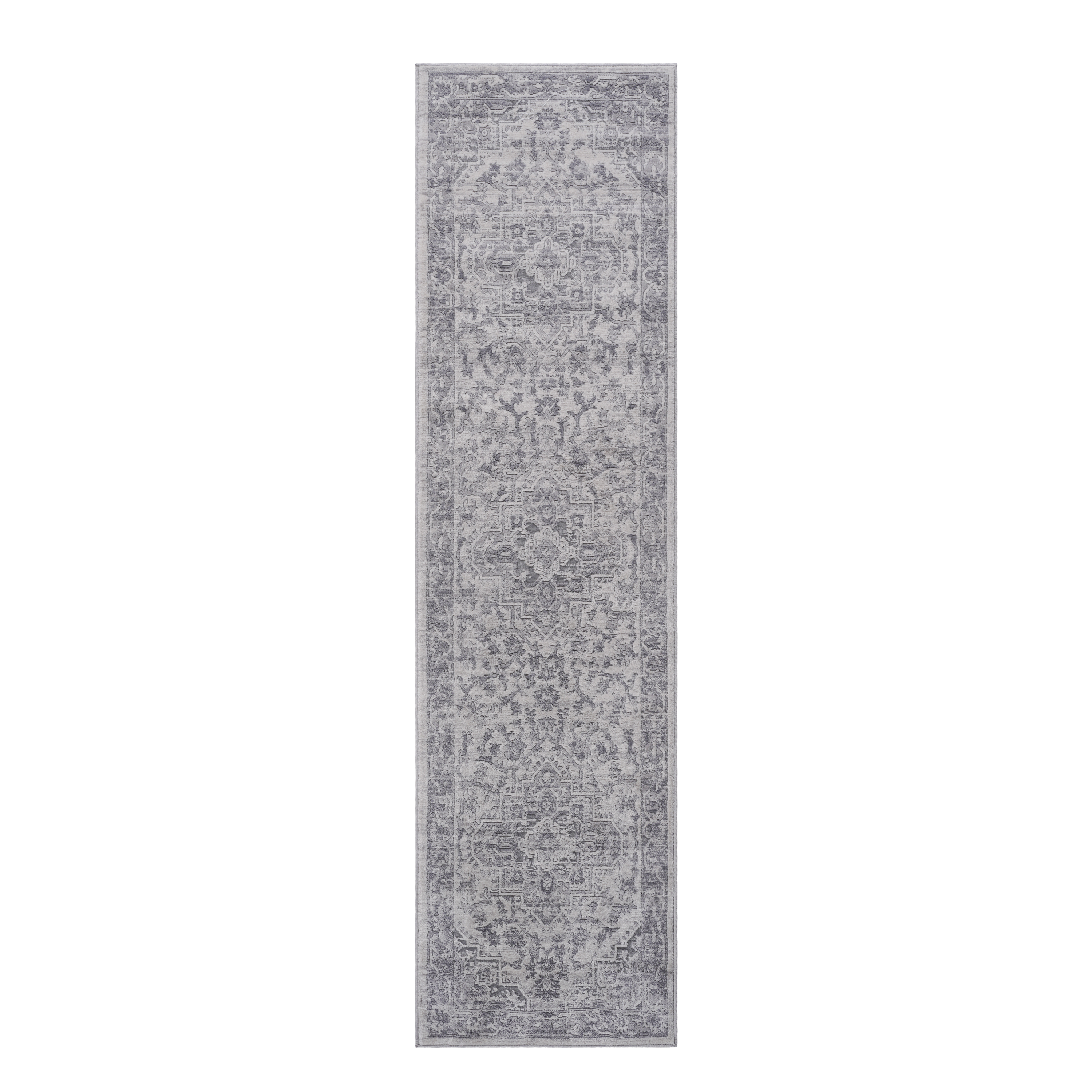 NAAR MARFI Collection 2X8 Silver / Oriental Runner Rug