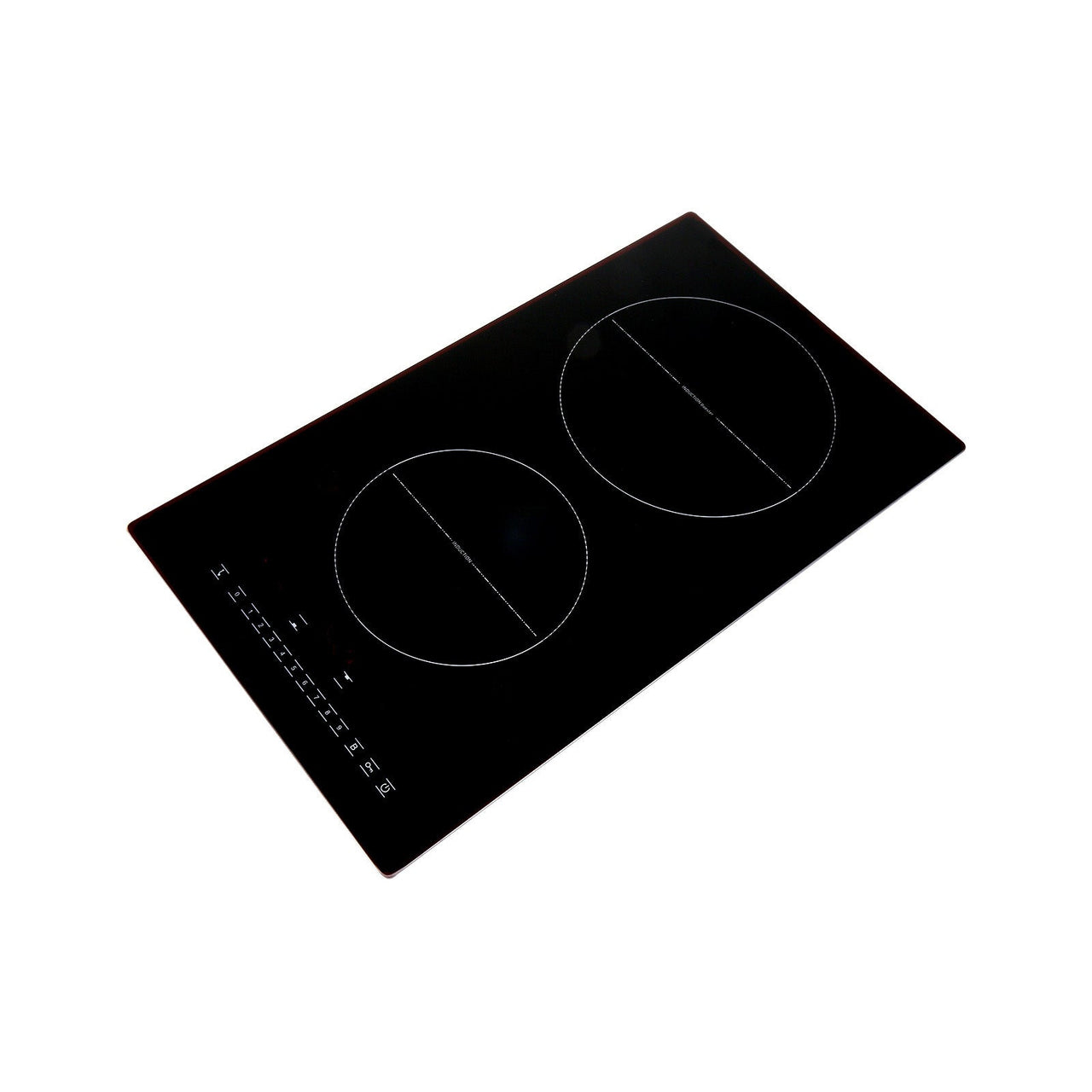 Electric Cooktop, 2 Burners, 12'' Induction Stove Top, Built-in Magnetic Cooktop 3000W, 9 Heating Level Multifunctional Burner, LED Touch Screen w/ Child Lock & Over-Temperature Protection
