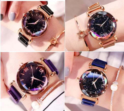 Star watch steel belt watch ladies casual watch (See size chart where applicable)