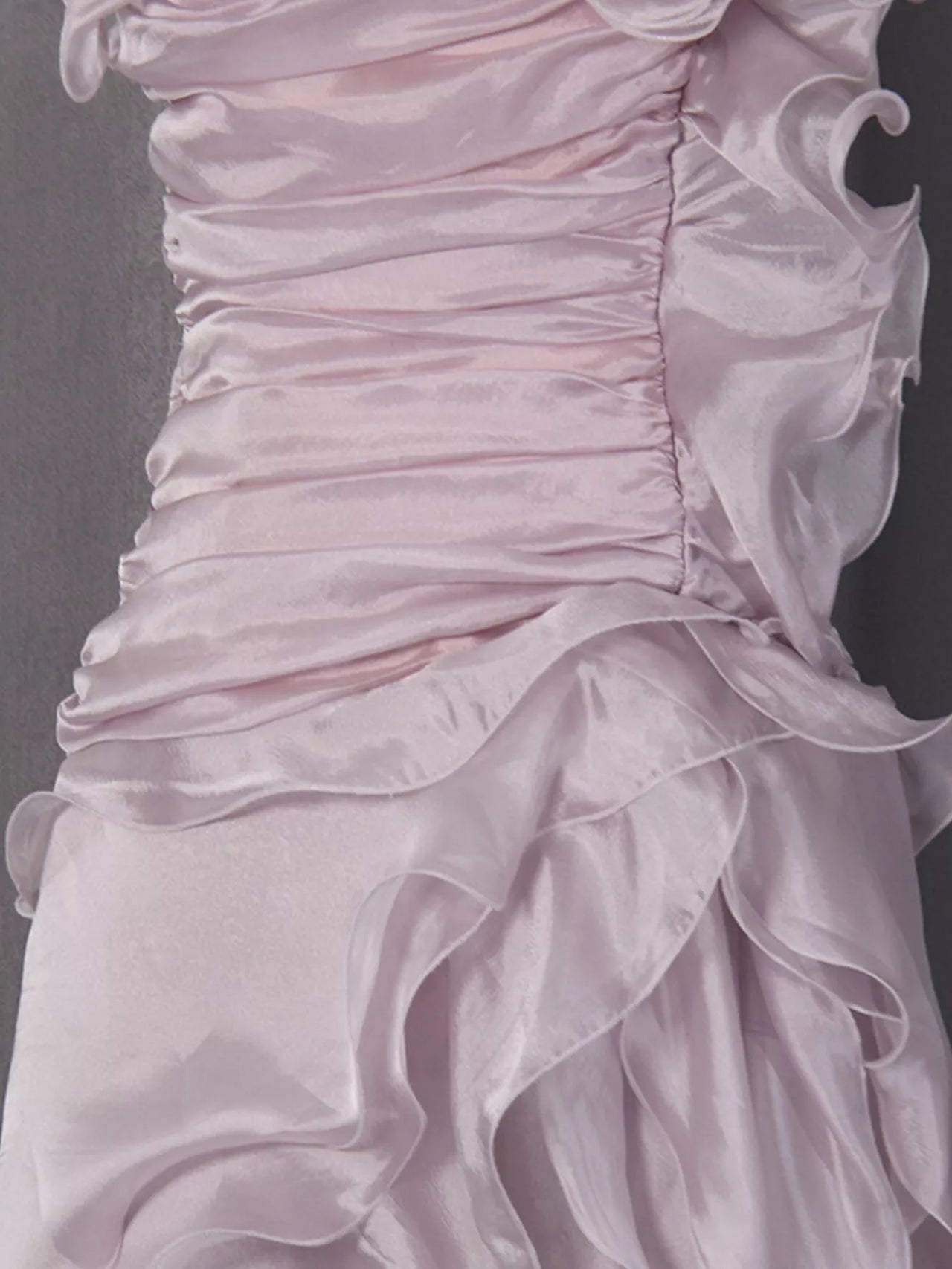 Ruffled High-Low Strapless Dress (See size chart where applicable)