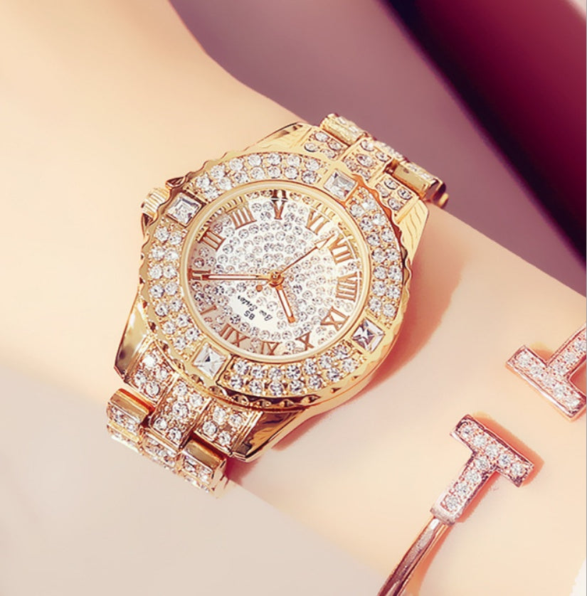 Full crystal ladies quartz watch