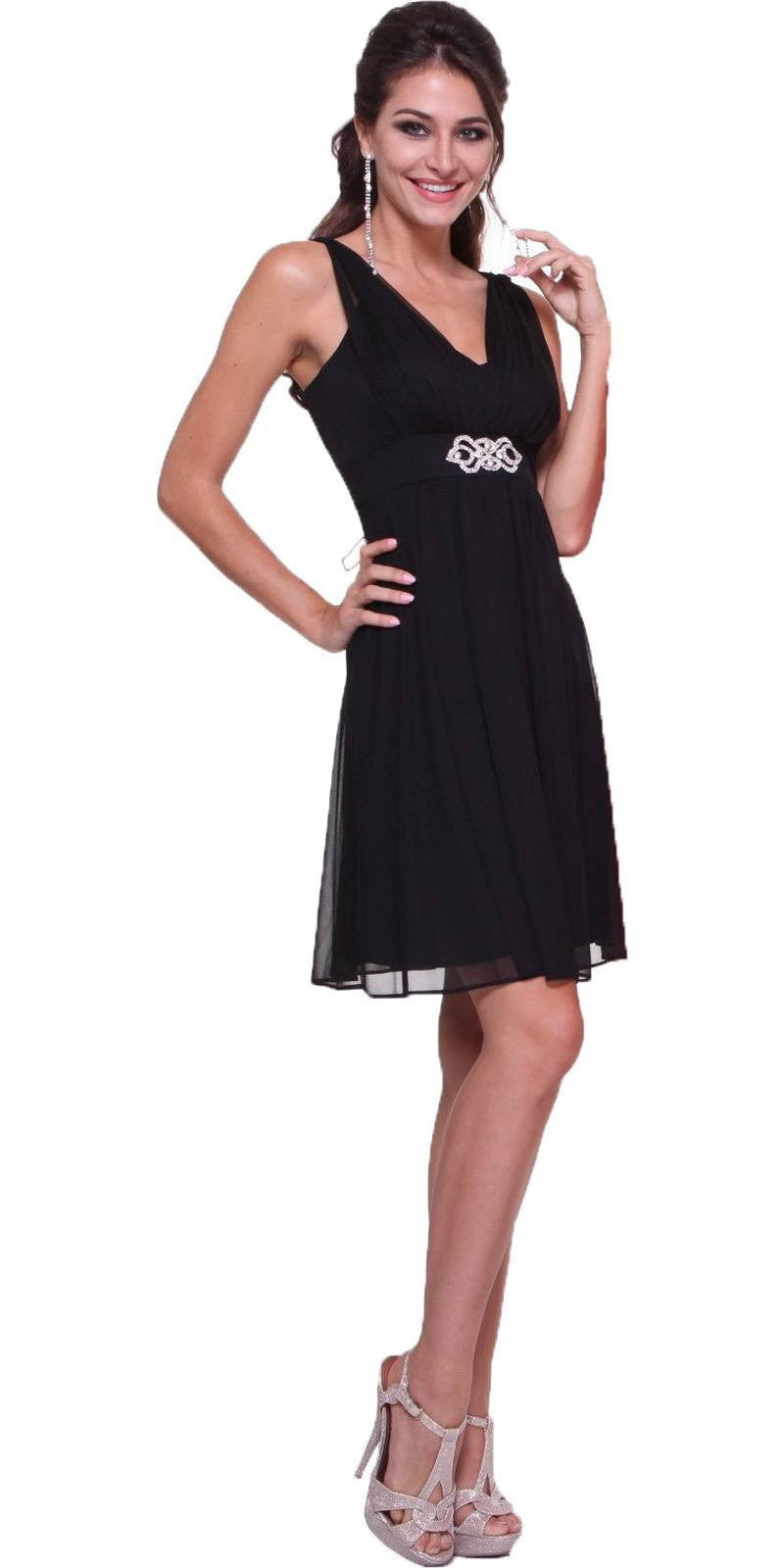 CLEARANCE - Cinderella Divine 3915 Chiffon Dress Knee Length (Size XL)