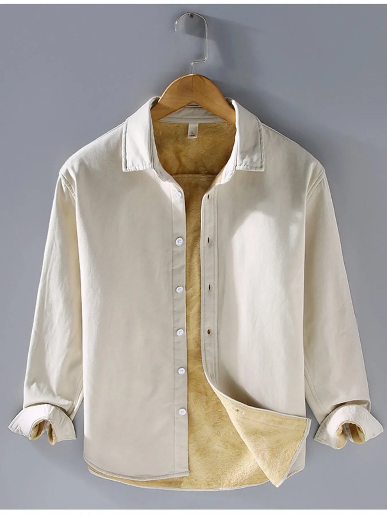 Men's Plus Size Button Up Long Sleeve Shirt