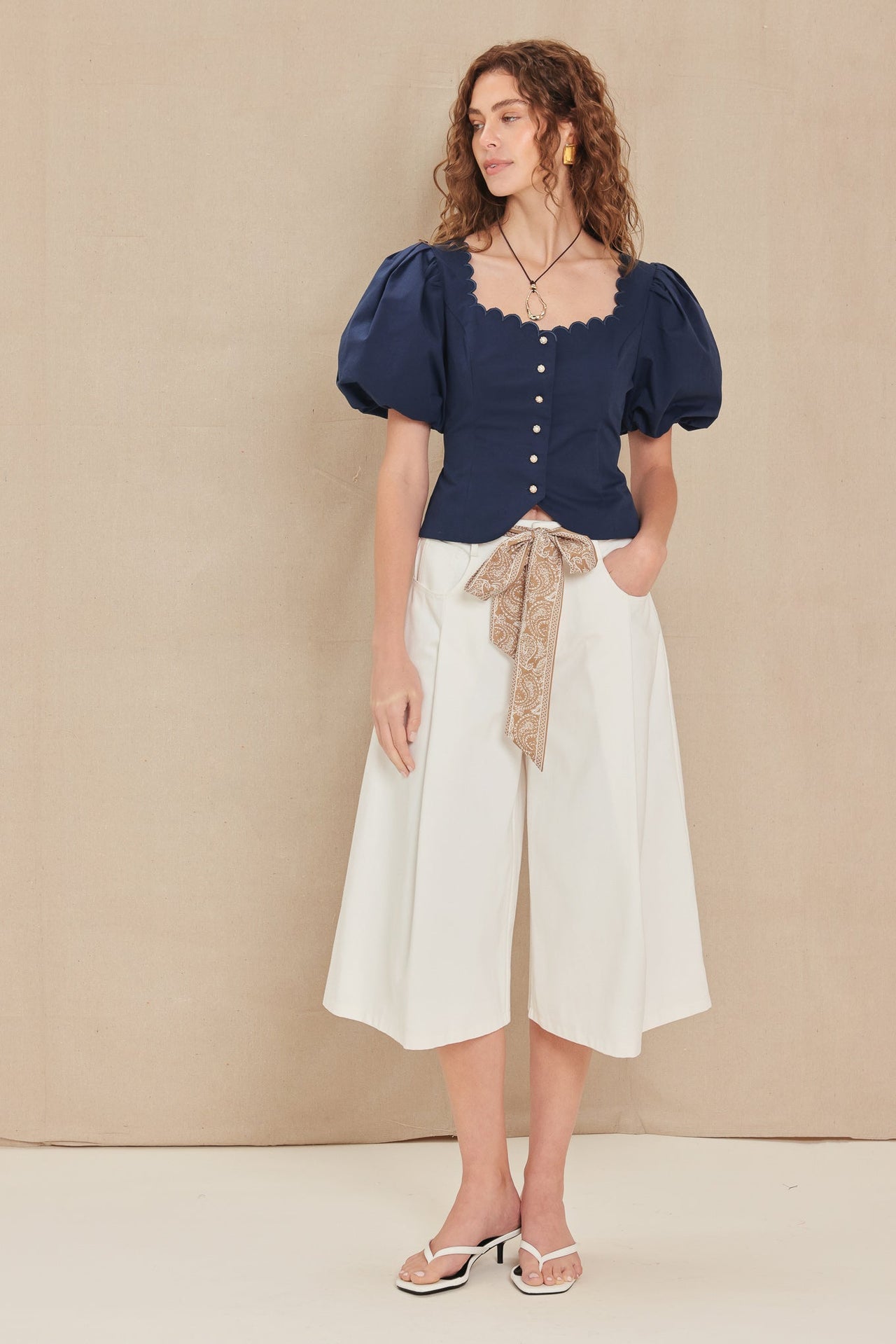 MARBELLA MOMENT WOVEN CULOTTE PANTS