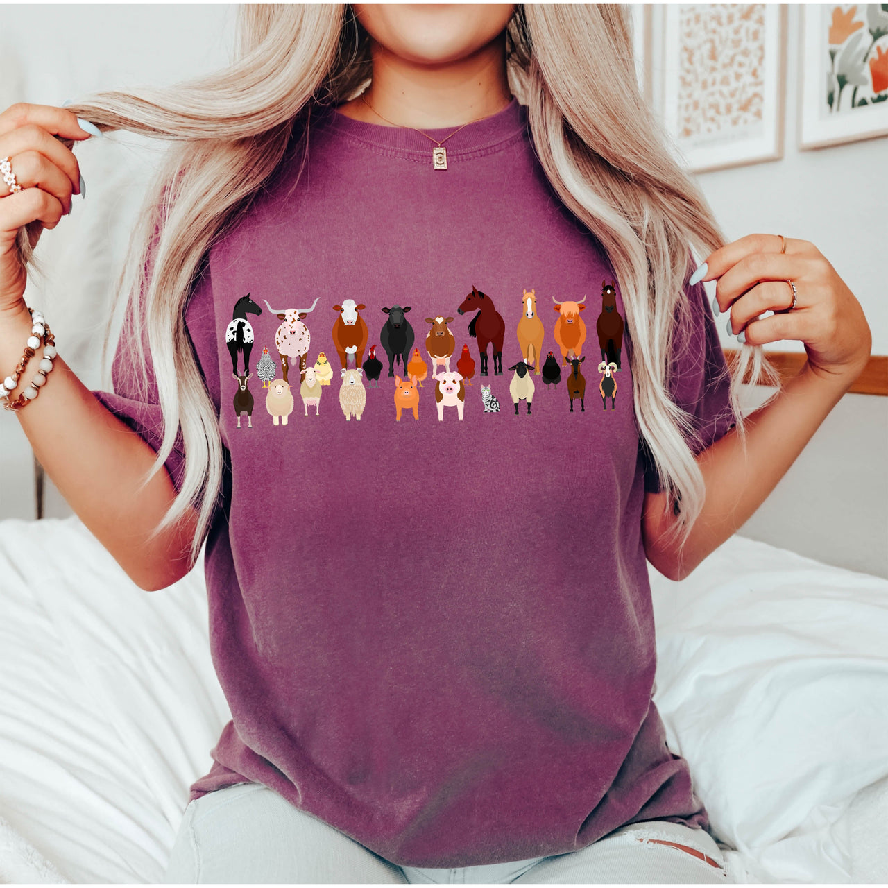 Farm Animals Lover Comfort Colors Tee