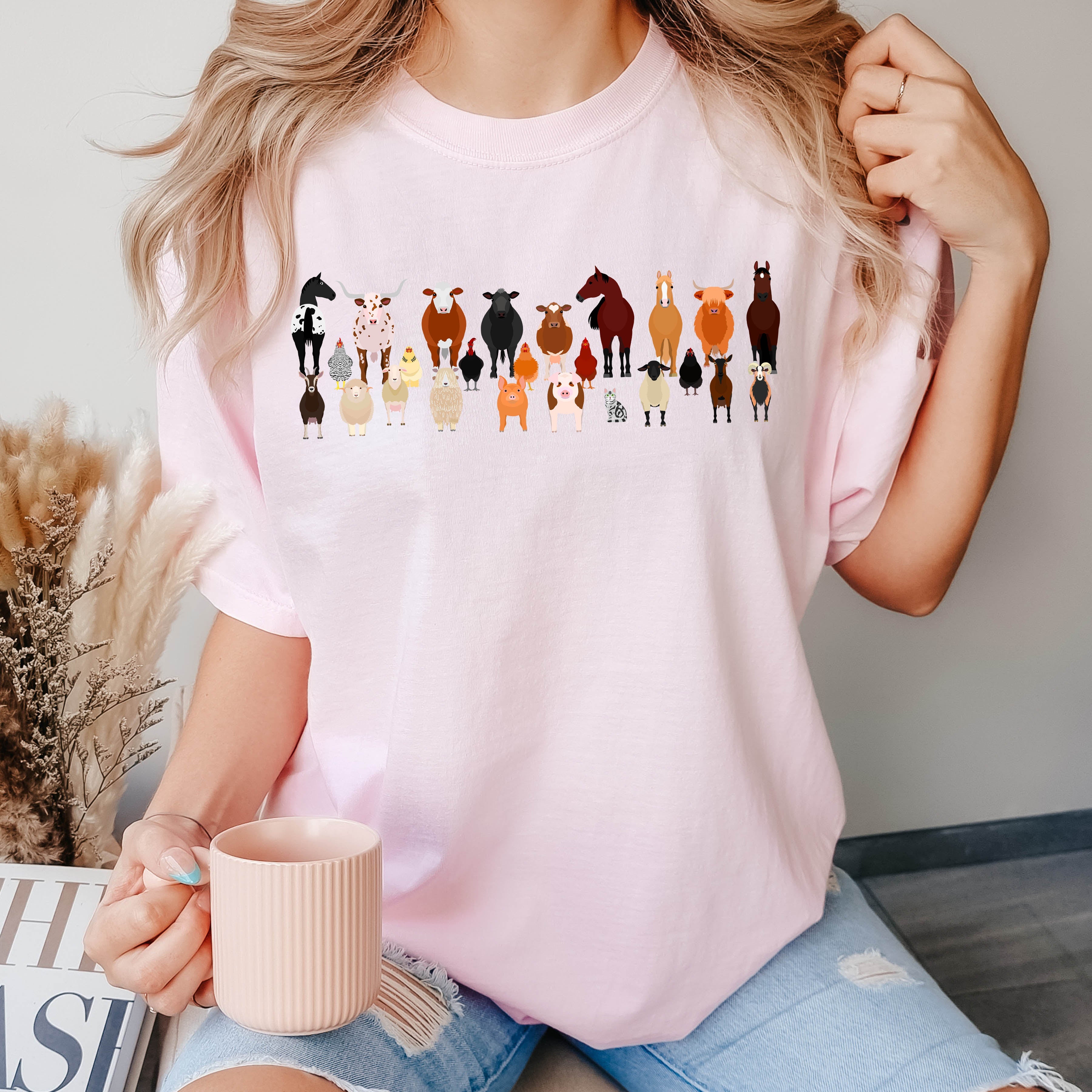 Farm Animals Lover Comfort Colors Tee