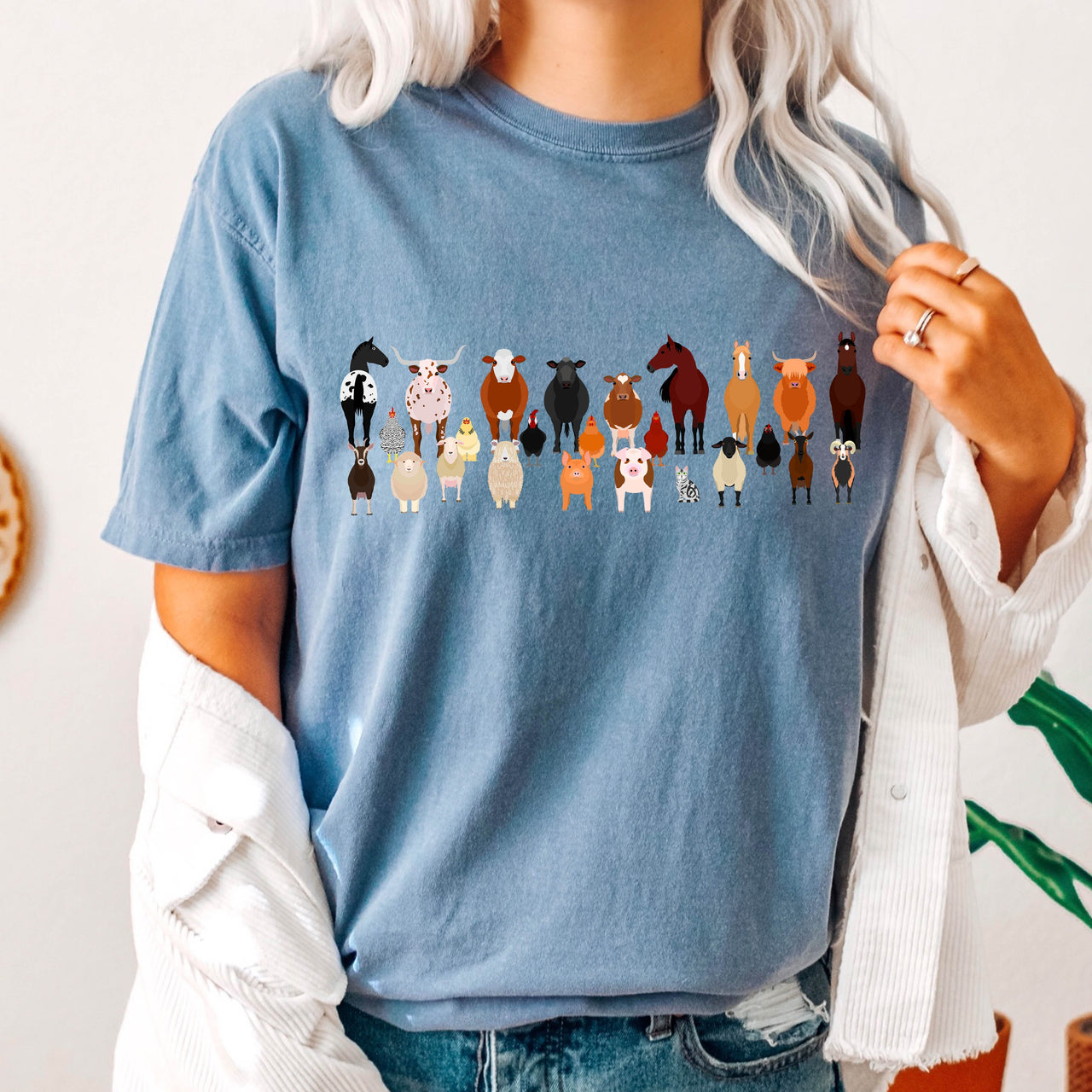 Farm Animals Lover Comfort Colors Tee
