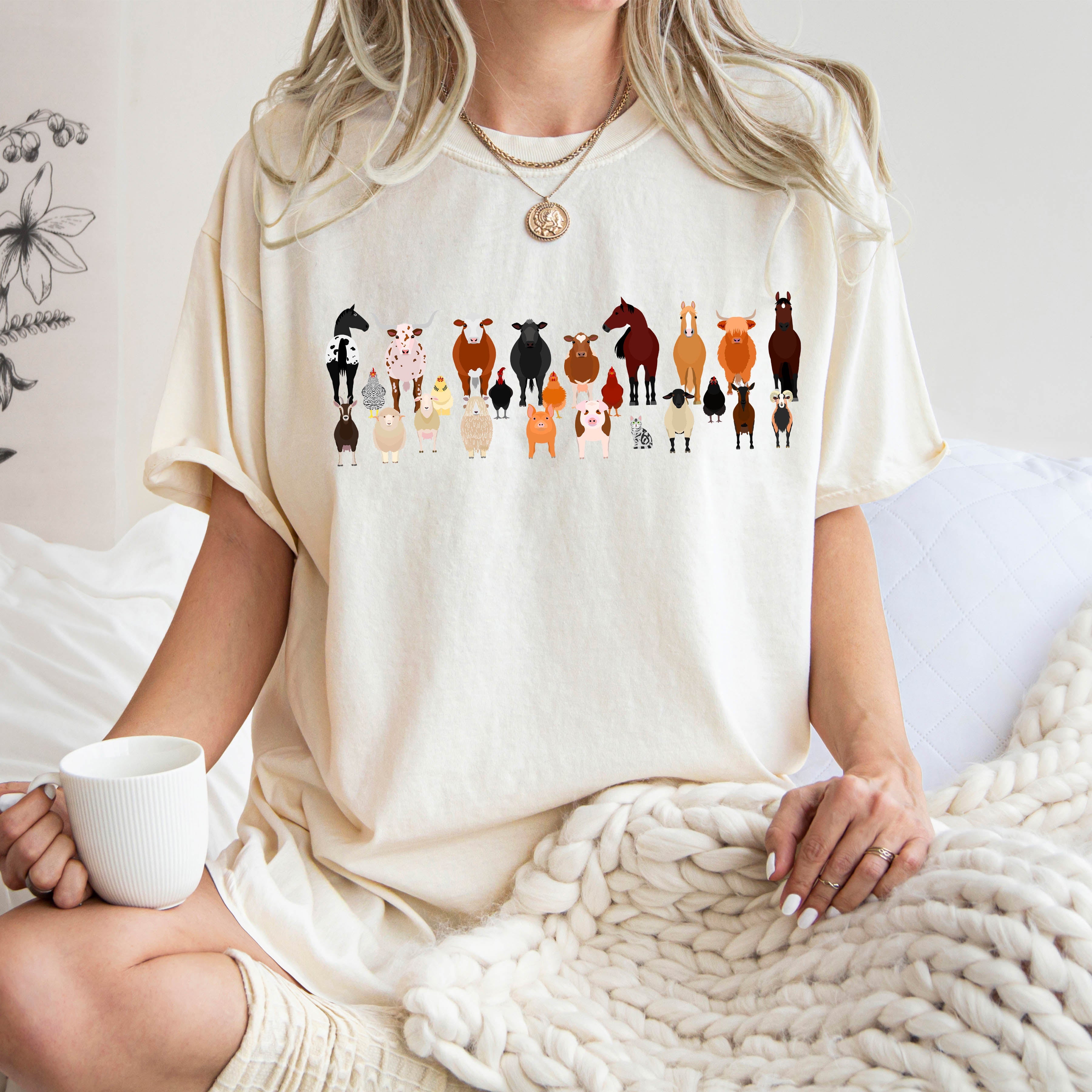 Farm Animals Lover Comfort Colors Tee