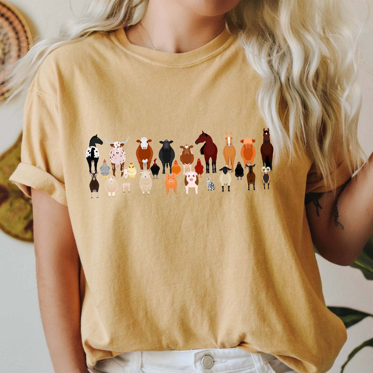 Farm Animals Lover Comfort Colors Tee