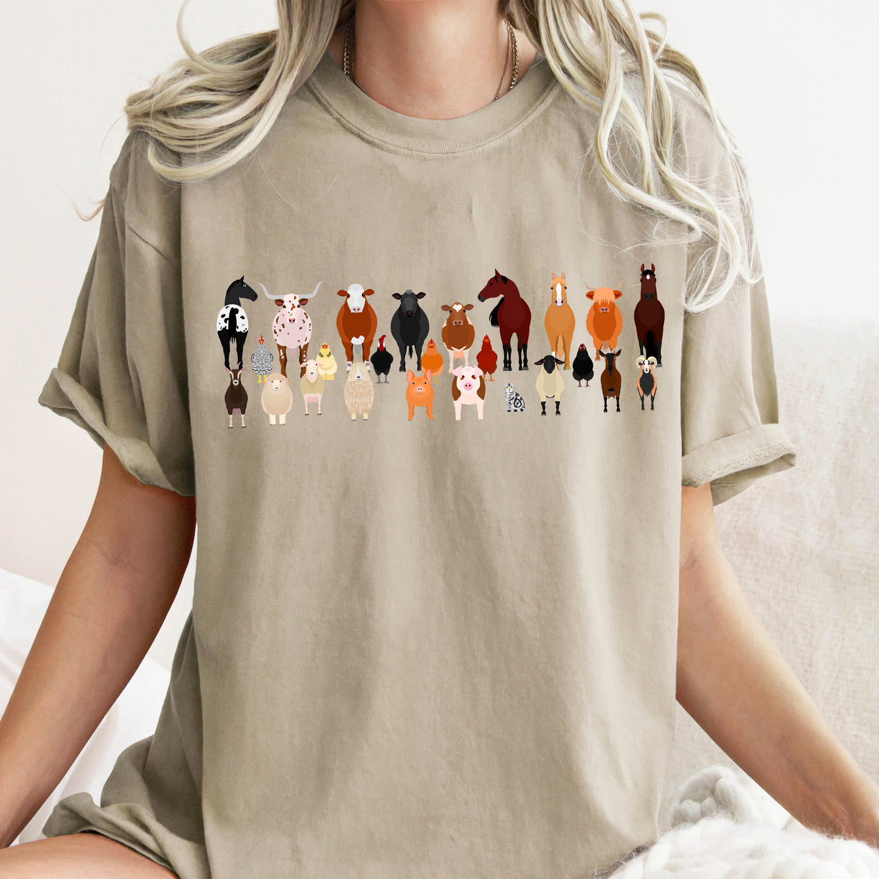 Farm Animals Lover Comfort Colors Tee