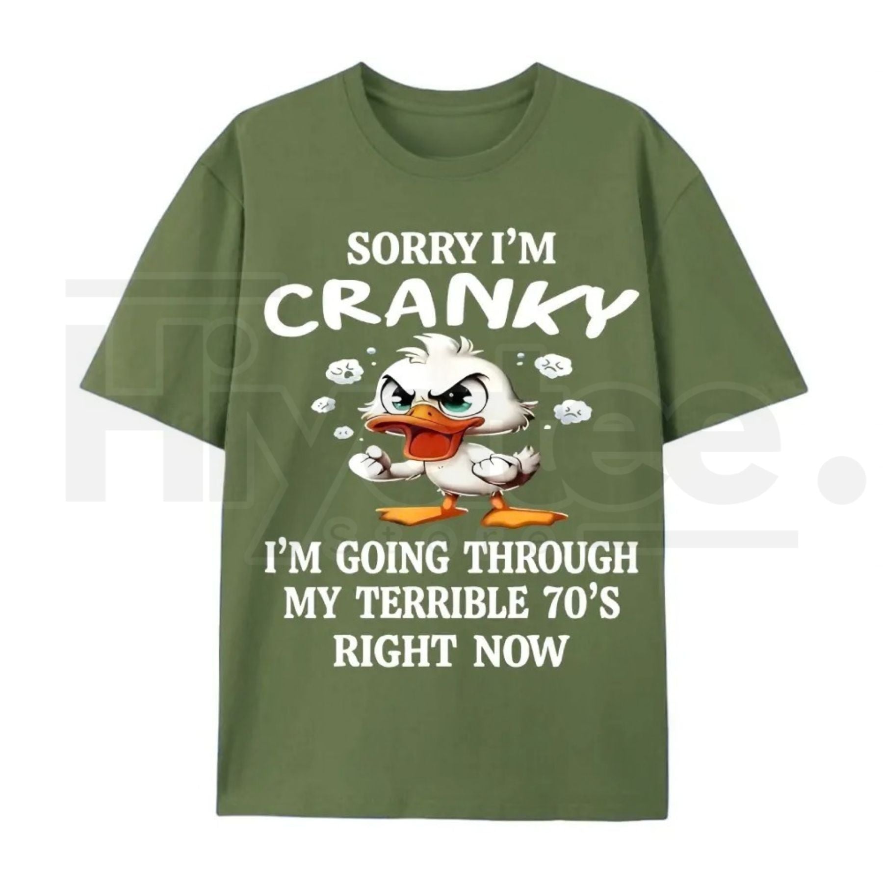 Funny 70s Duck Graphic Tee – Cute Retro Aesthetic 100% Cotton Unisex Shirt