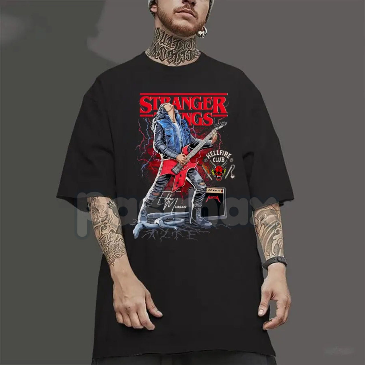 Eddie Munson Tribute T-Shirt - Stranger Things Hellfire Club Leader Tee, Vintage Metal Dungeons & Dragons Apparel, 80s Cult Hero Shirt