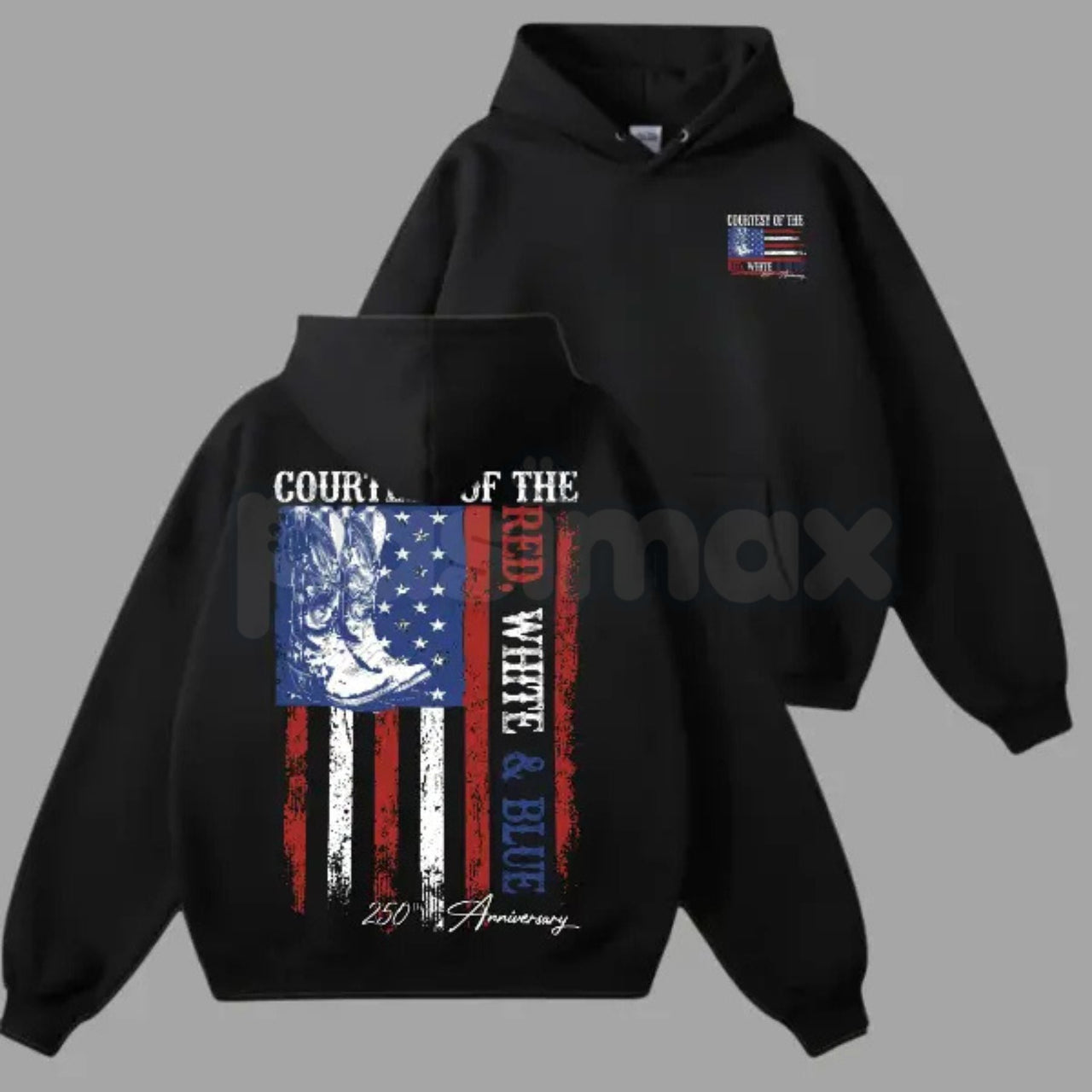 Courtesy of Red White and Blue 250th Anniversary Hoodie – 2026 USA Semiquincentennial Patriotic Pullover, Toby Keith Inspired American Flag Graphic