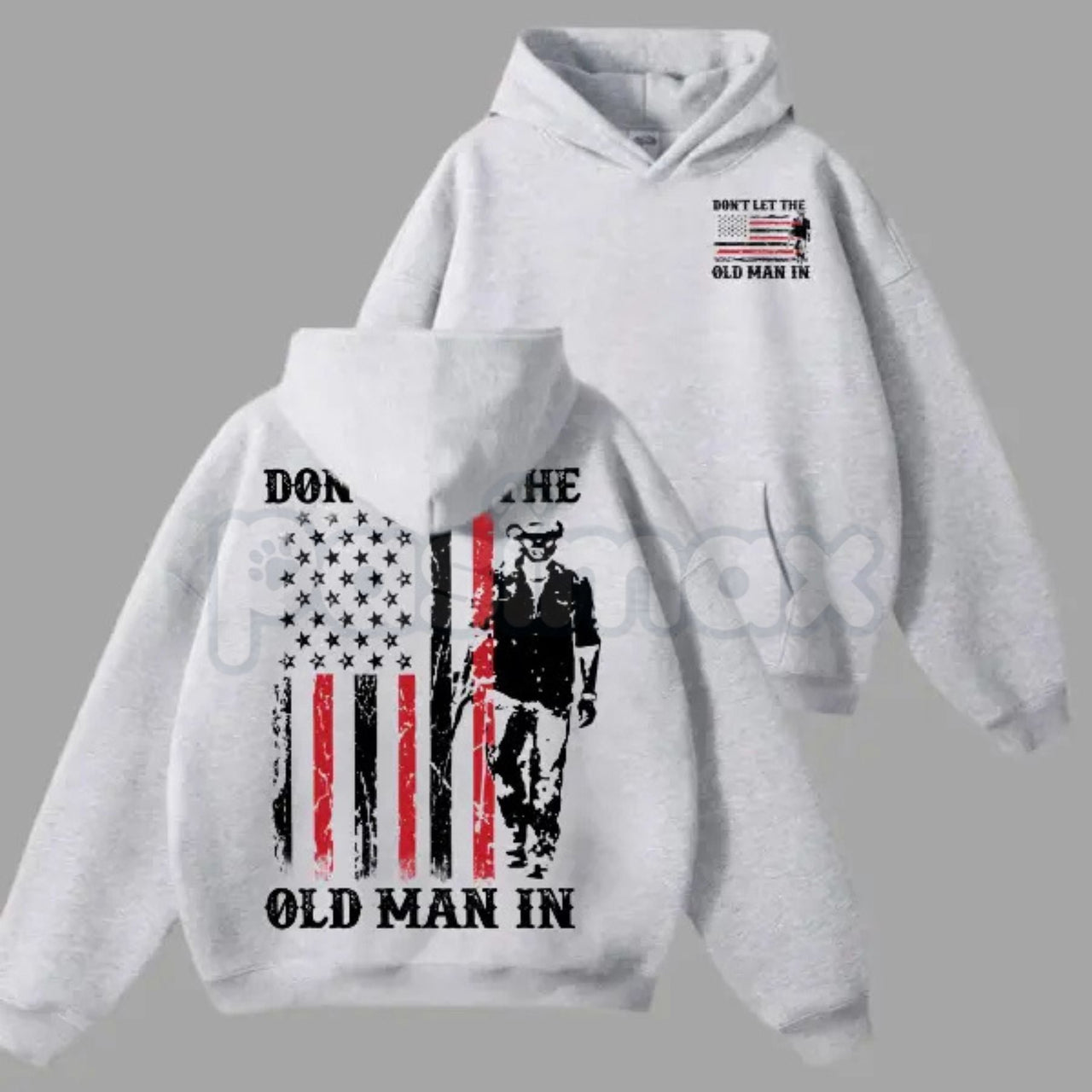 Don’t Let the Old Man In Hoodie – Inspirational Country Music Slogan Pullover, Vintage Staying Young Aesthetic Sweatshirt, Unisex Rugged Apparel