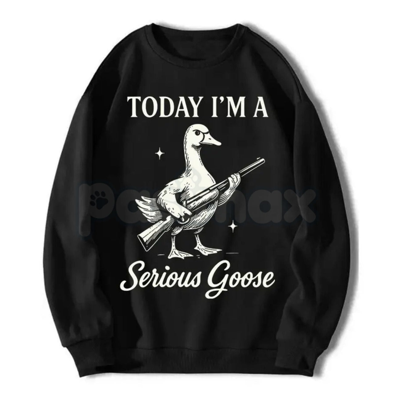 Serious Goose Graphic Shirt – Quirky Animal Art Hoodie & Funny Slogan Streetwear Sweatshirt
