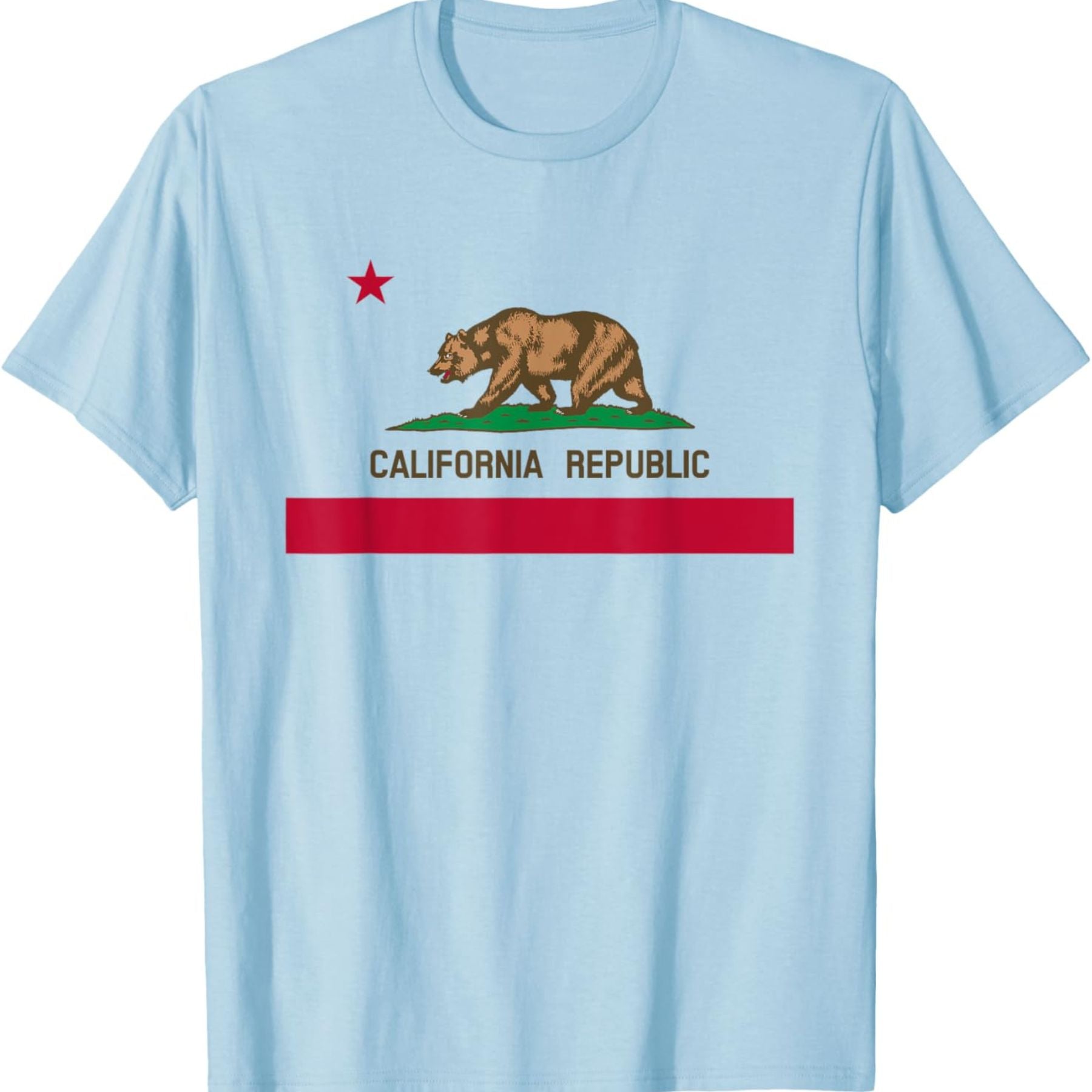 California Republic Flag T-Shirt - Patriotic State Travel USA Gift Tee, California Bear Apparel
