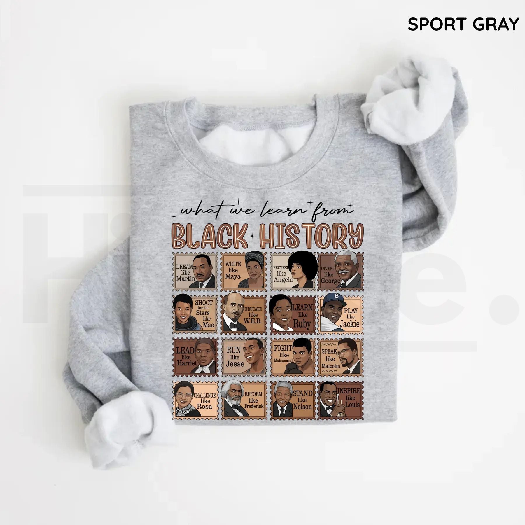 What We Learn From Black History Sweatshirt: Black History Month Pride Crewneck
