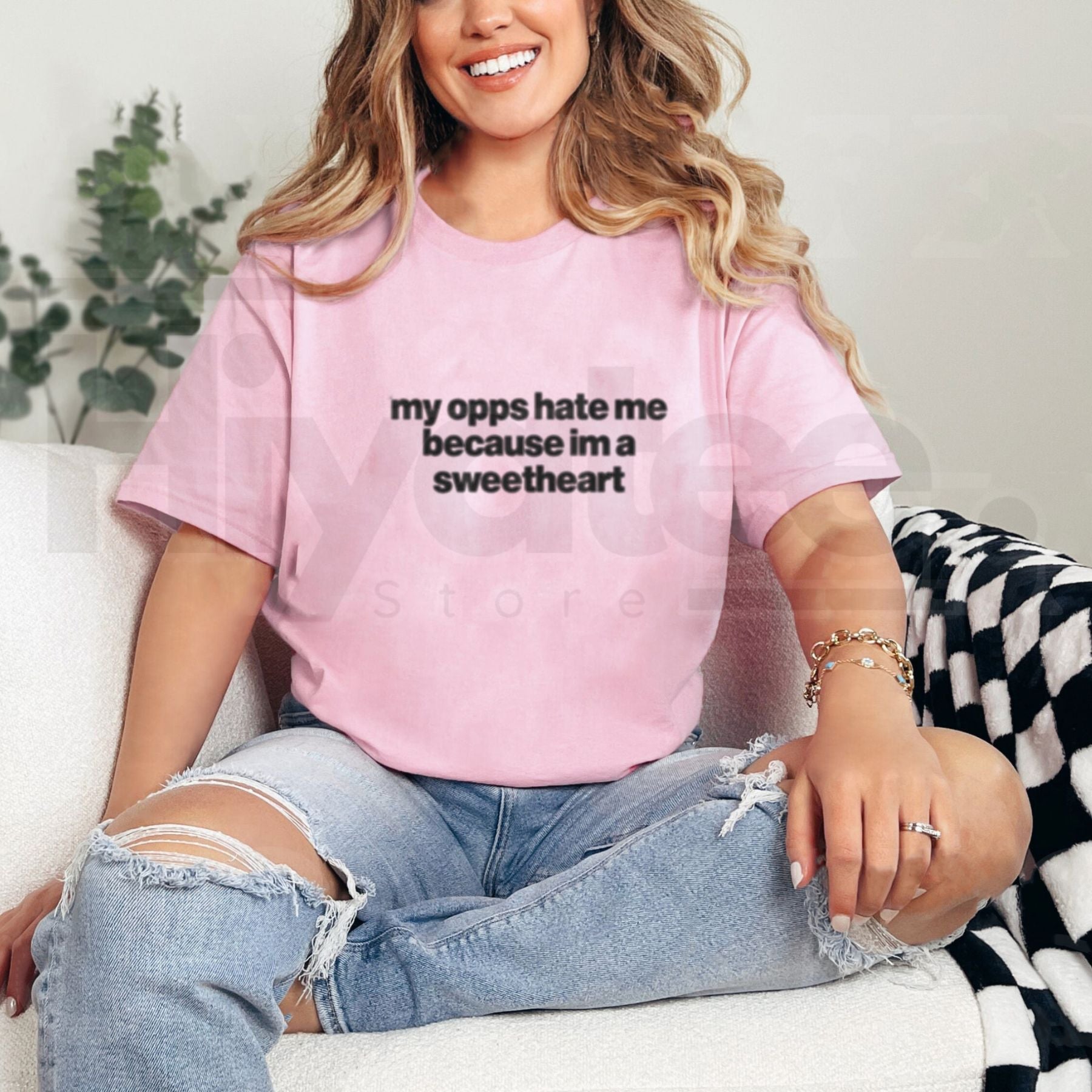 My Opps Hate Me Because I’m a Sweetheart Shirt – Funny Graphic Tee, Unisex Cotton T-Shirt
