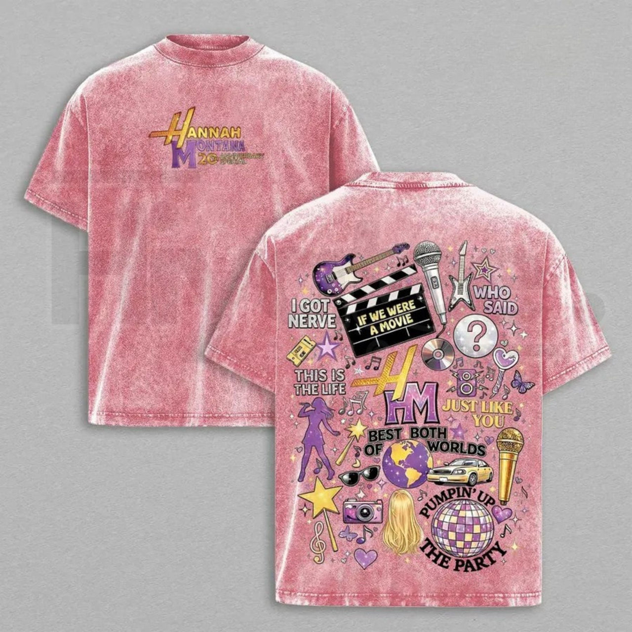 Best of Both Worlds Vintage Washed T-Shirt – 2000s Pop Nostalgia Graphic Tee