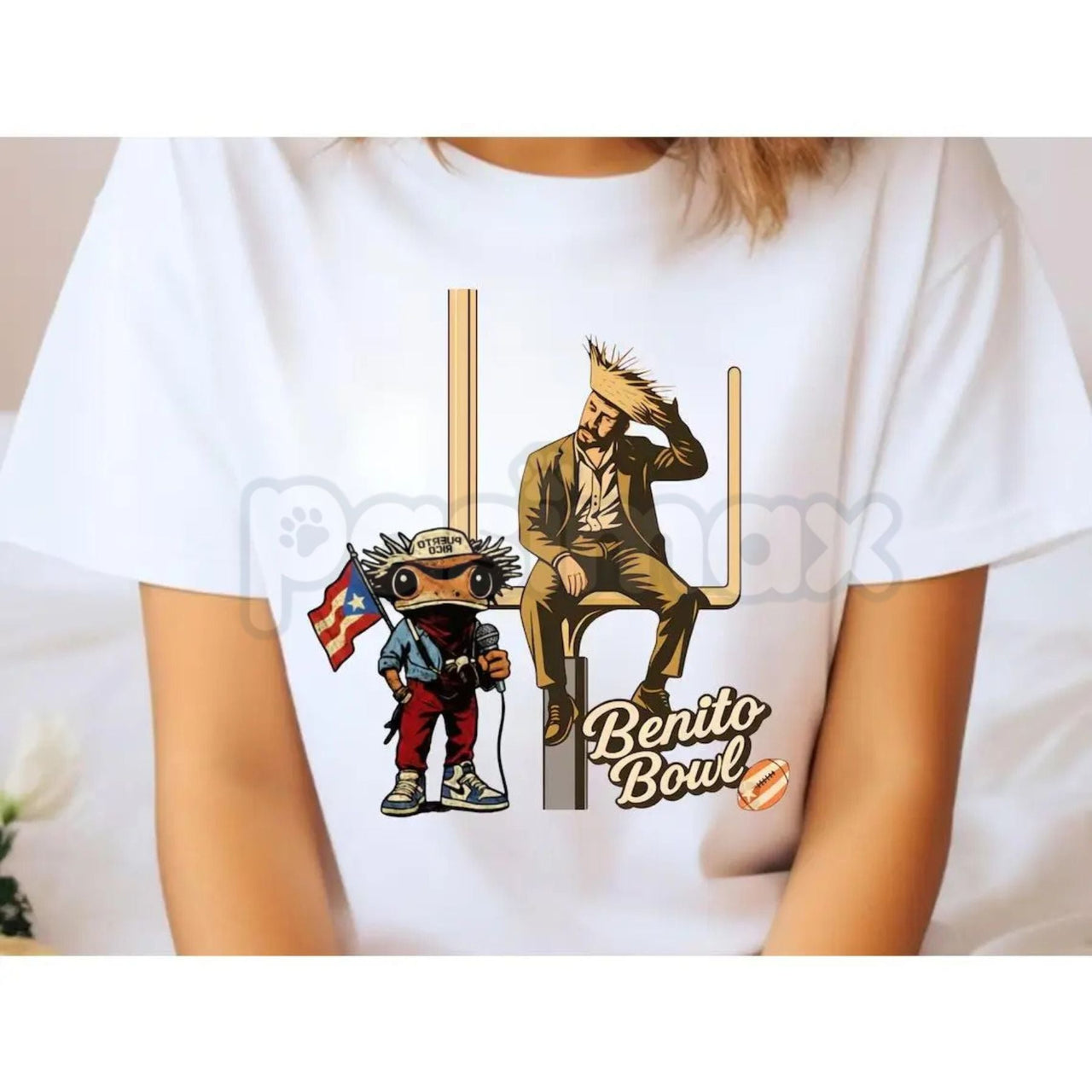 BENITO Bowl 2026 Halftime T-Shirt - LX Trophy Contender Series, Bad Bunnie Championship Graphic Tee, Premium Reggaeton Sports Satire Apparel, Exclusive Single-Sided Halftime Show Top