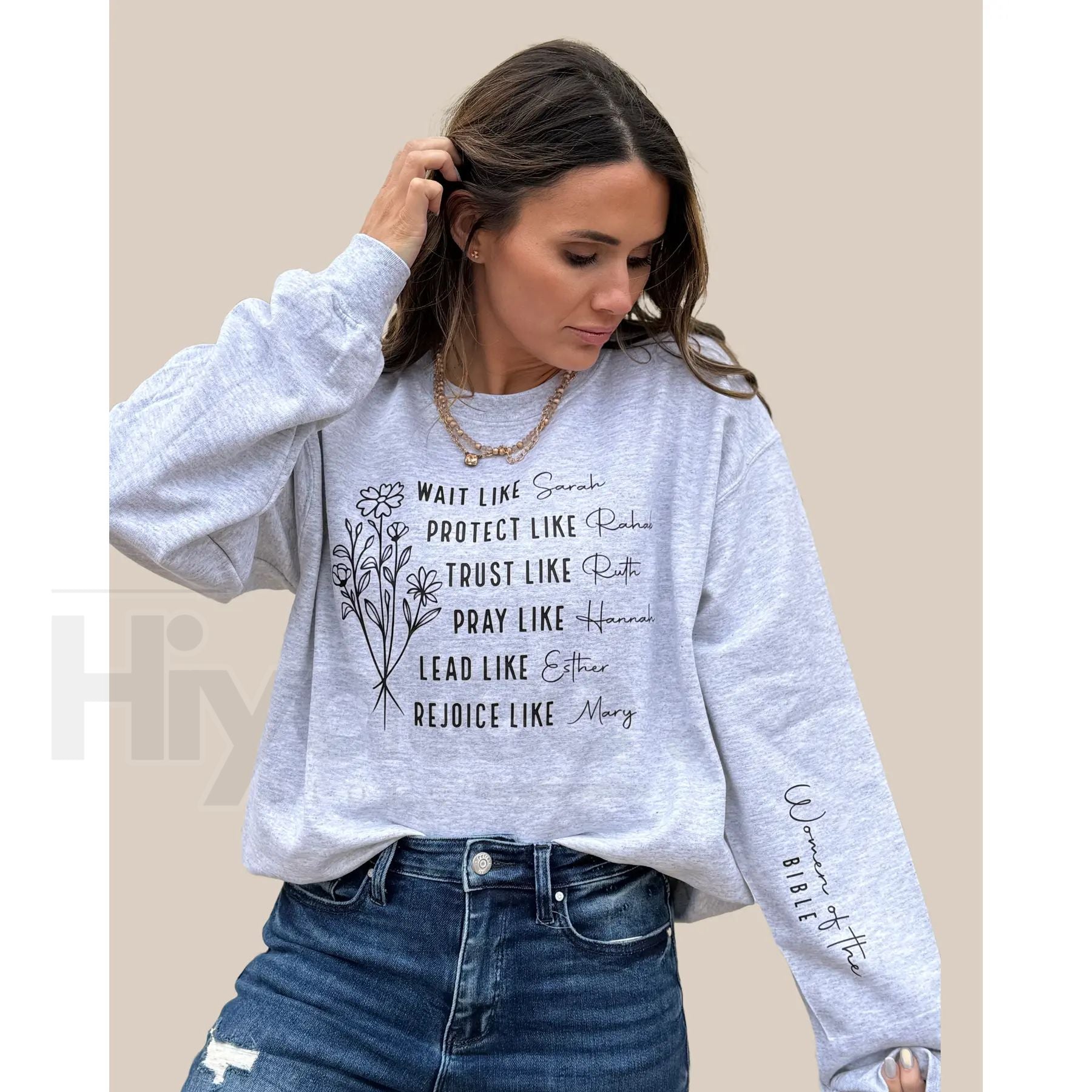Women of the Bible Sweatshirt: Aesthetic Christian Heritage Crewneck for Women